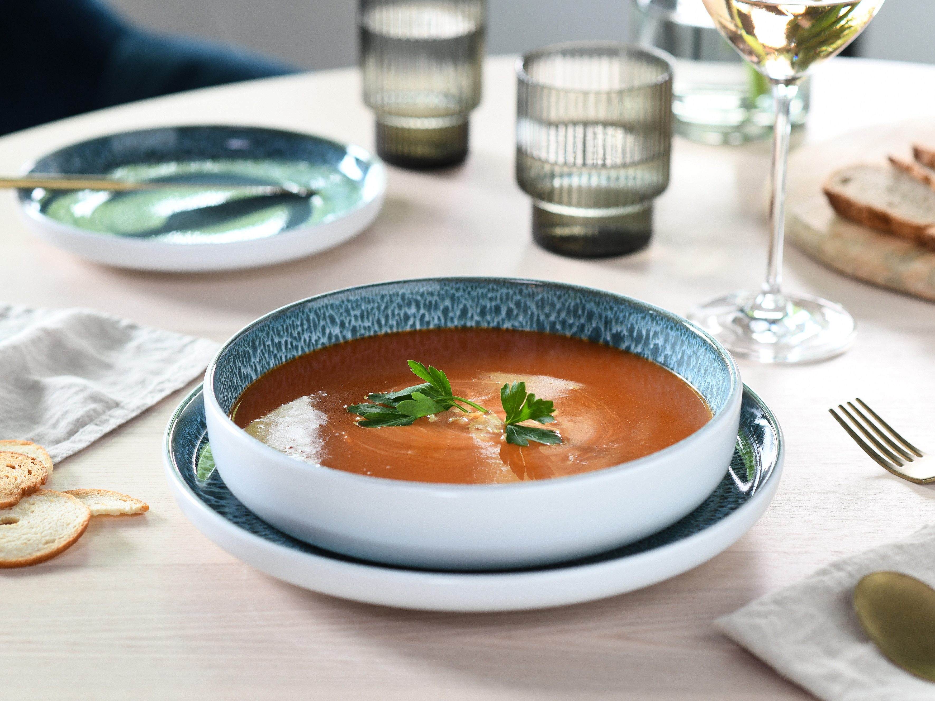 OTTO home Kombiservice modernes Geschirr-Set, Service Novalee (30-tlg), 6 Personen, Steinzeug, hohe Haltbarkeit, spülmaschinen- & mikrowellengeeignet, Reaktivglasur