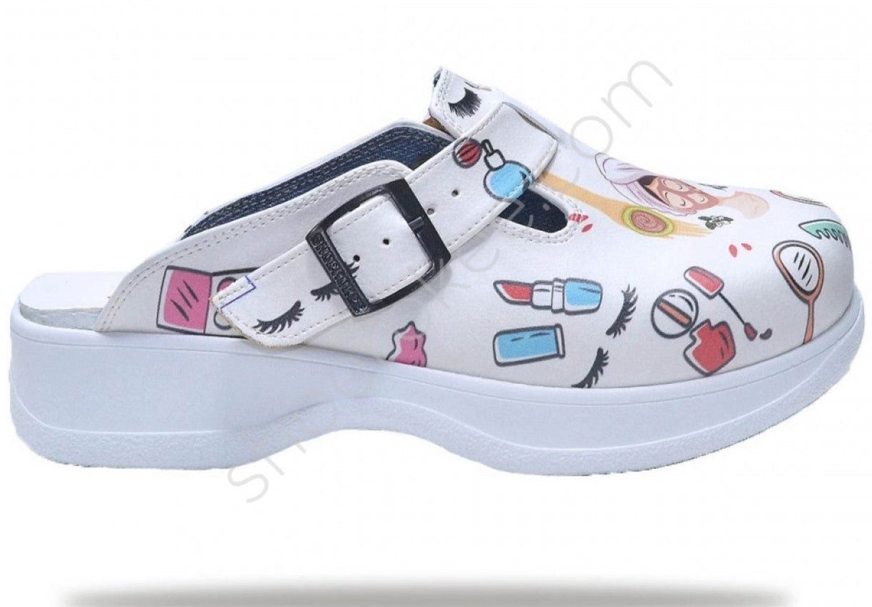 LaMarta Damen Clogs mit Make-up-Print und günstig online kaufen