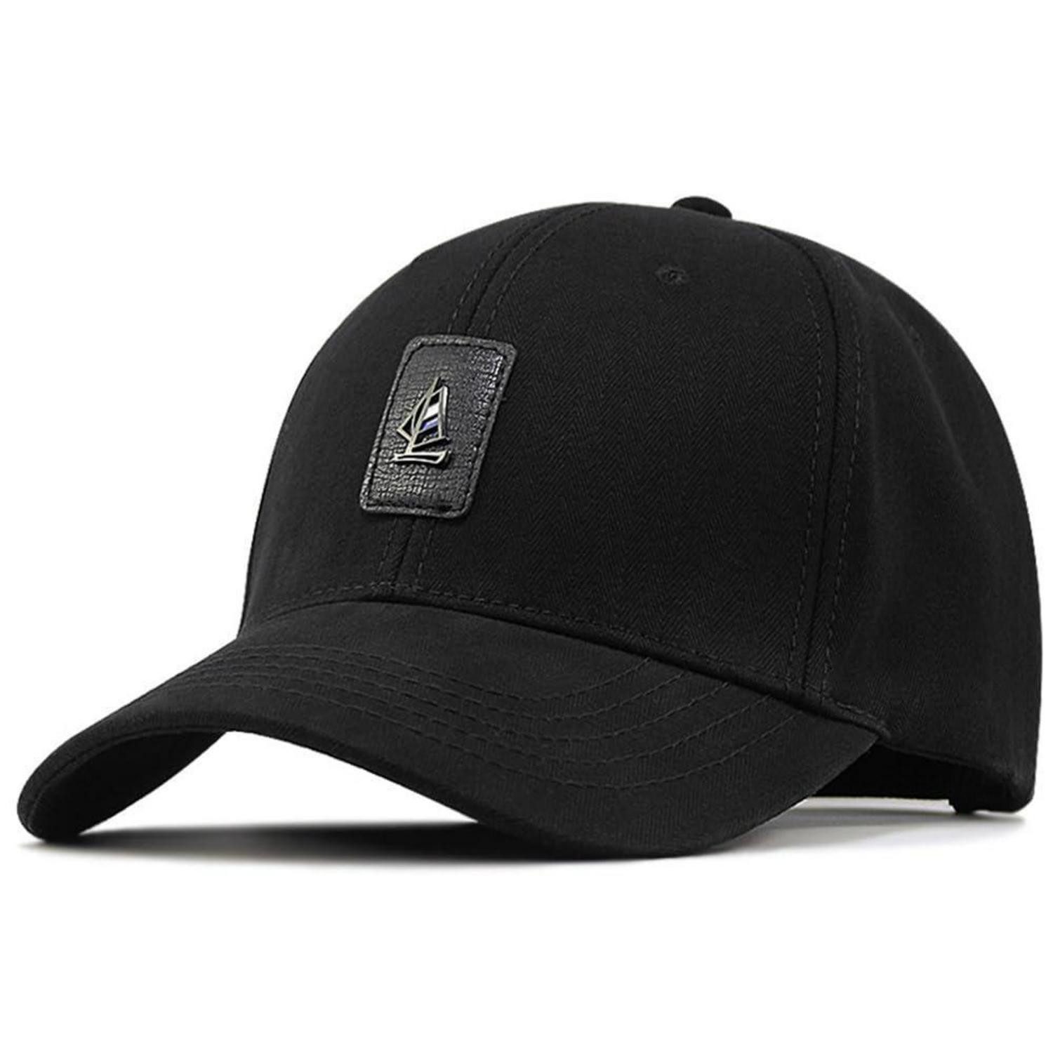 LuxusKollektion Baseball Cap Baseballkappe Herren Damen Baumwolle Größenverstellbar M 1 Schwarz