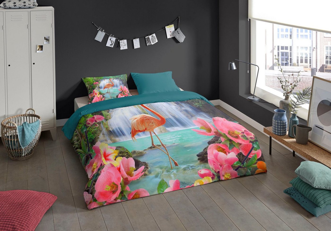 Wendebettwäsche »Flamingo«, PURE luxury collection, mit Flamingo-HomeTrends