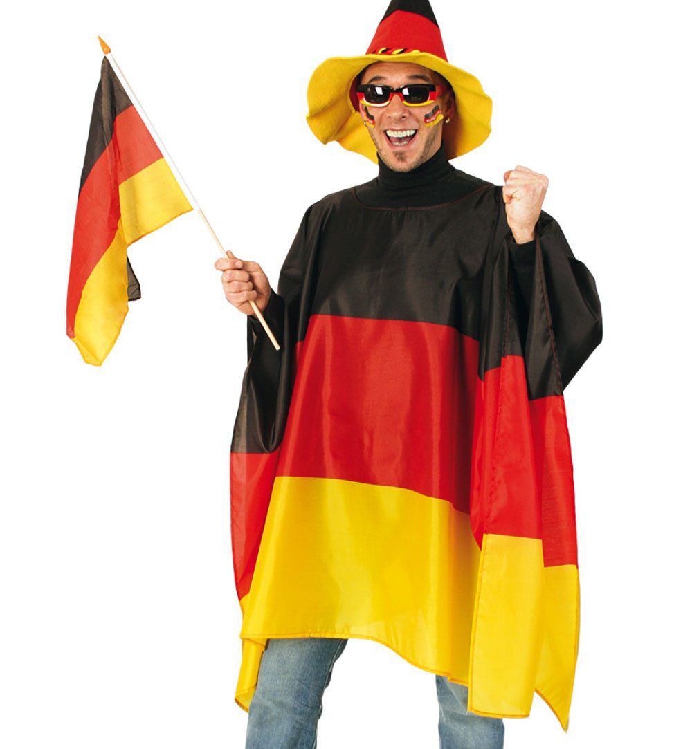 Fries Allwetterjacke Deutschland Fan EM Cape Umhang 90 x 150 cm Europameisterschaft