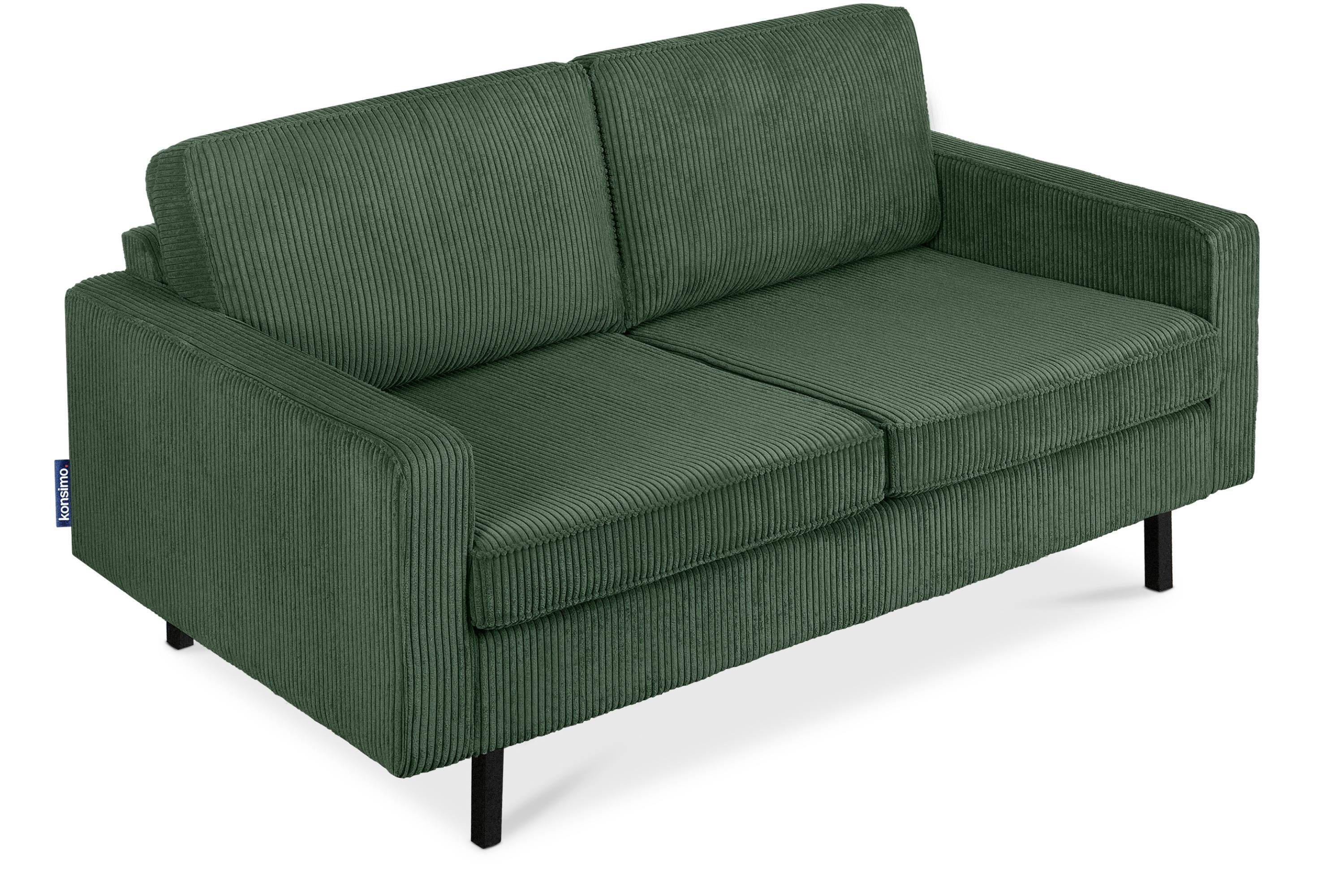 Polsterung Cord-Stoff hochwertigem INVIA Pet 2-Sitzer Friendly in aus Schaumstoff, Konsimo Zweisitzer-Sofa,