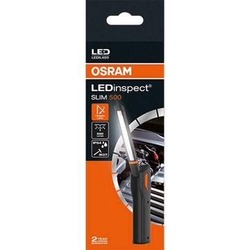 Osram Arbeitsleuchte LED Inspektionsleuchte LEDinspect SLIM500, klappbar, Magnetbefestigung, Ladeanzeige, Haken zum Hängen