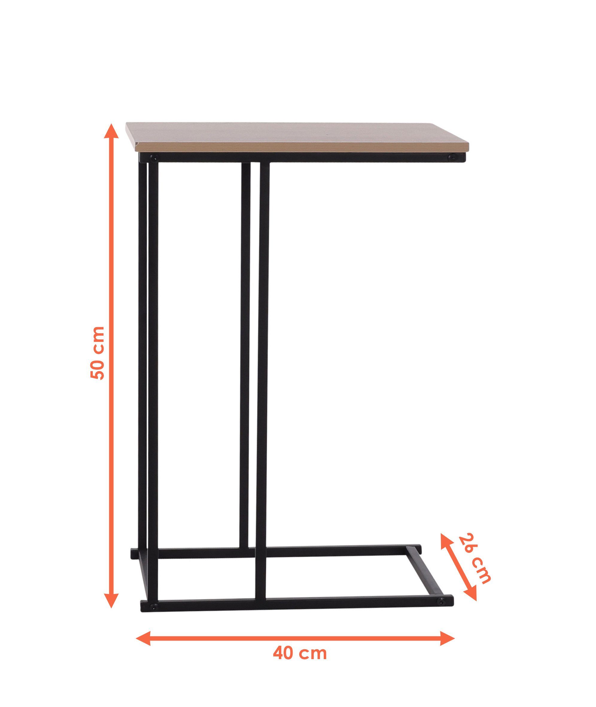 Metall 40 Spetebo - cm Dekorieren 58 x Tisch Beistelltisch oder Gestell zum mit (Packung, Holz Beistelltisch tlg), Zustellen 1