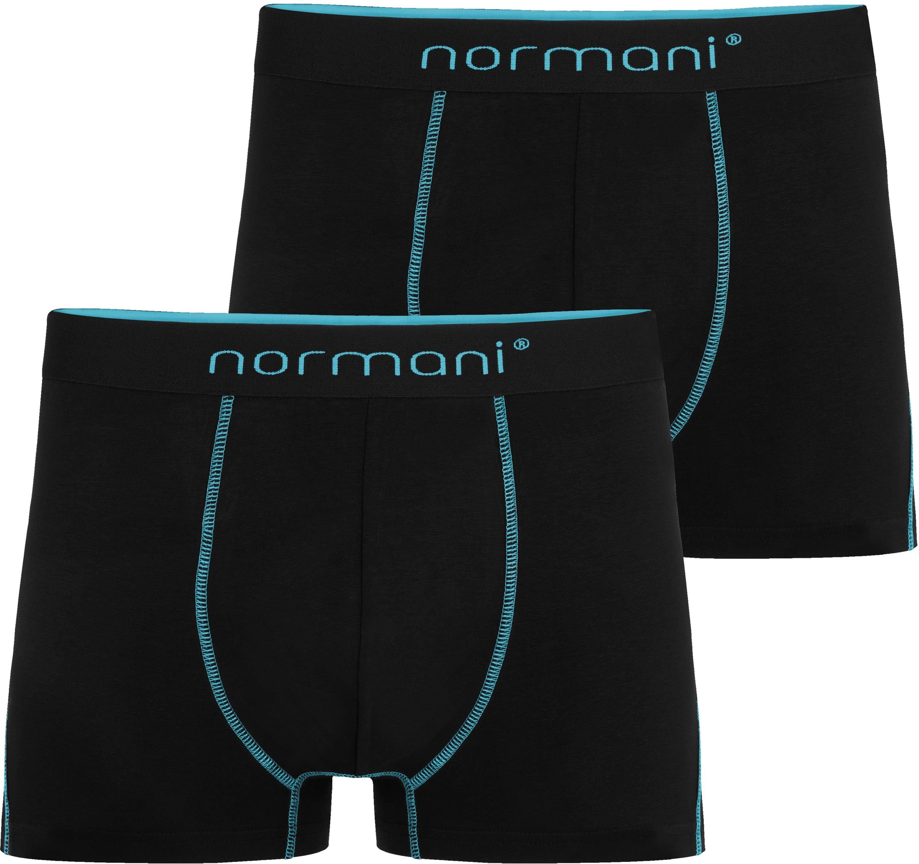 Männer Herren 2 Unterhose atmungsaktiver normani Boxershorts Türkis für Stanley aus Baumwolle Boxershorts