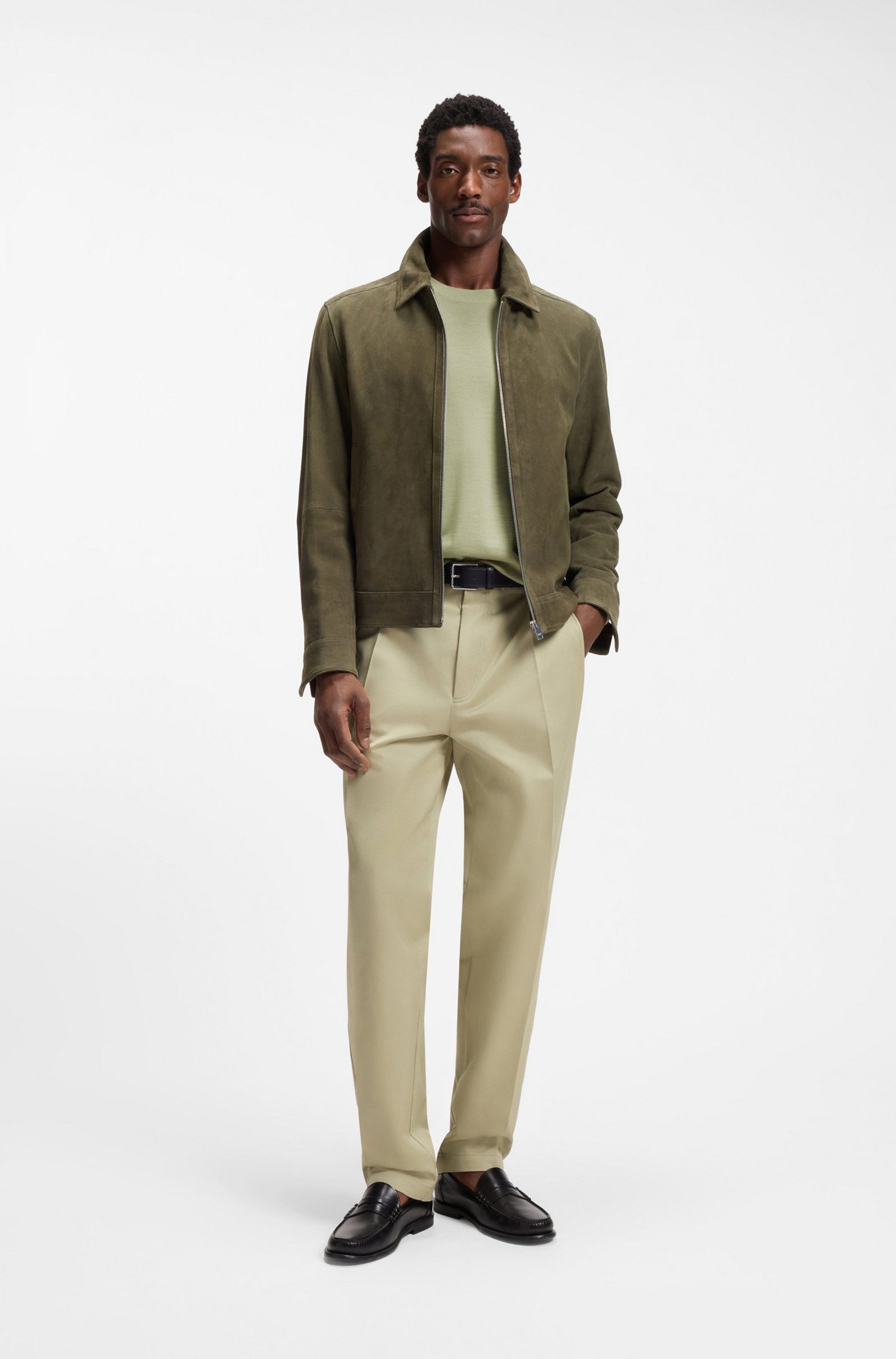 BOSS Strickpullover H-Leno (1-tlg)