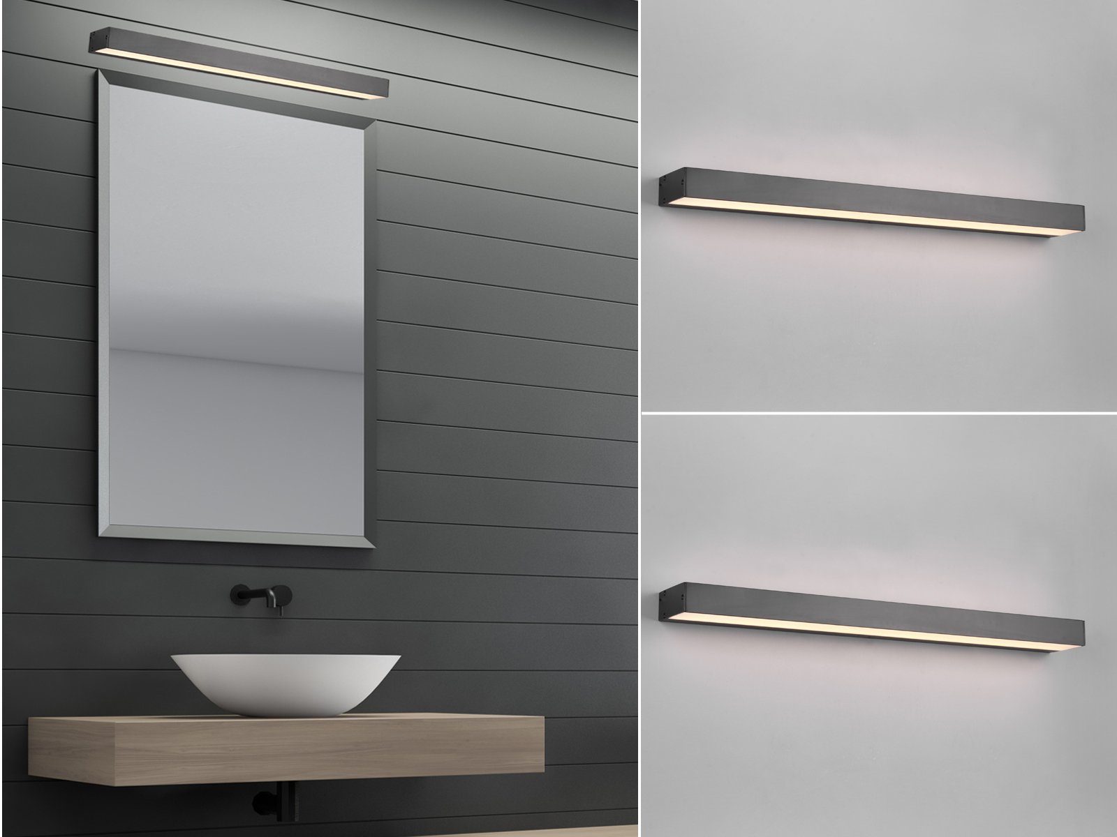 meineWunschleuchte Spiegelleuchte, 2er Set indirekte BadBeleuchtung