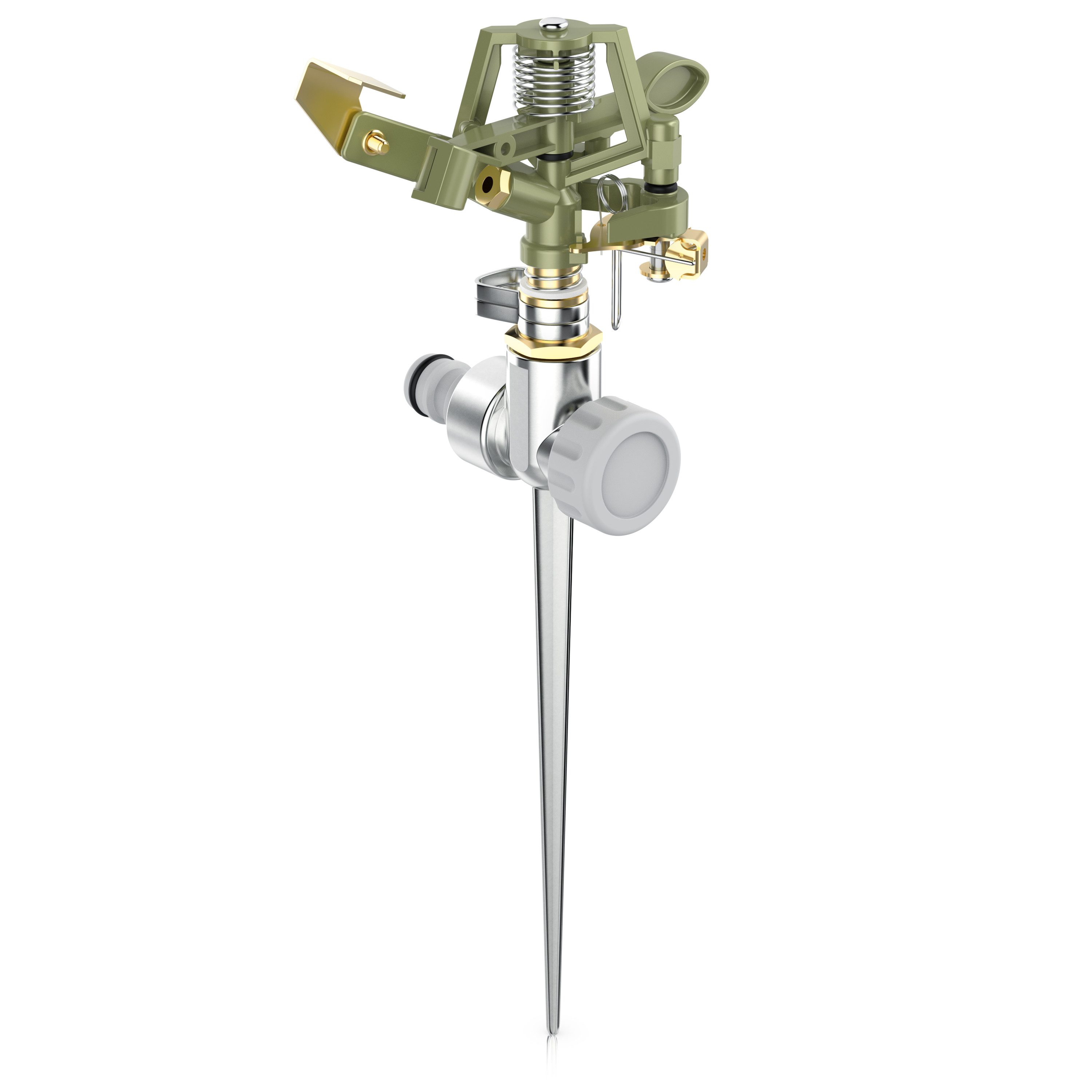 Kreisregner Intervall-Sprinkler, Rasensprenger mit Pulsation, 360° Impulsregner