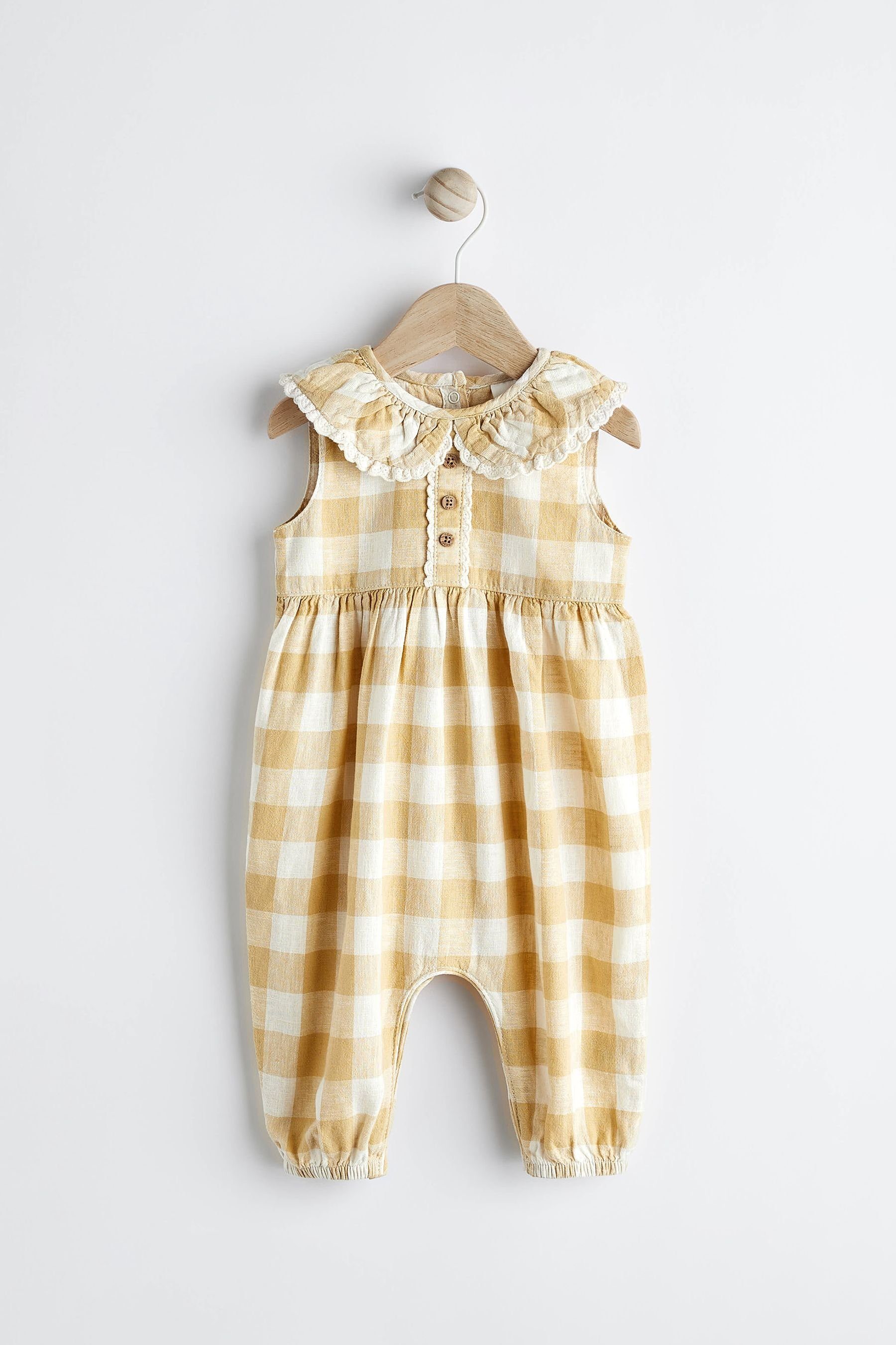 Next Strampler Gewebter Baby-Schlafanzug mit Kragen (1-tlg)
