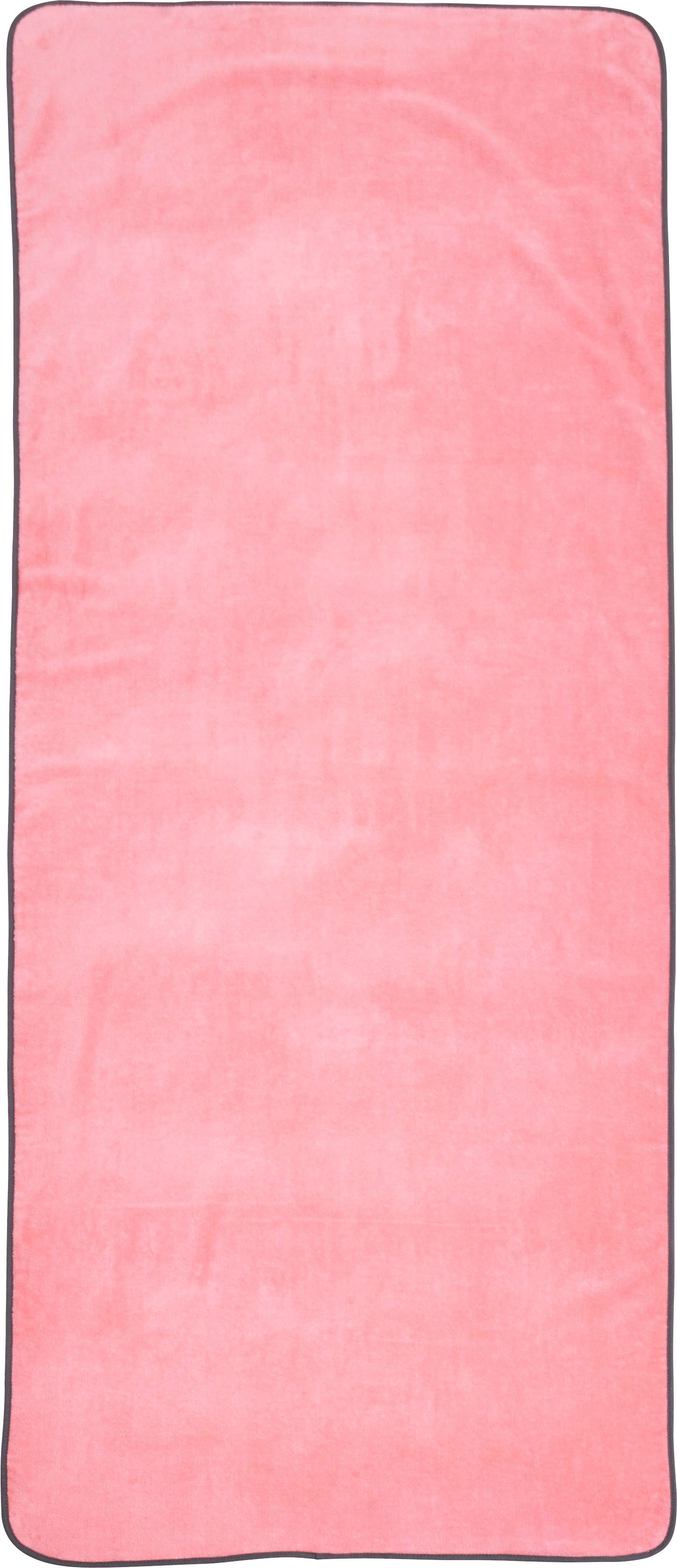 done.® Saunatuch Kuuma, Velours (1-St), Uni-Farben, farblich abgesetzter Abschluss-Saum, Frottier-Innenseite