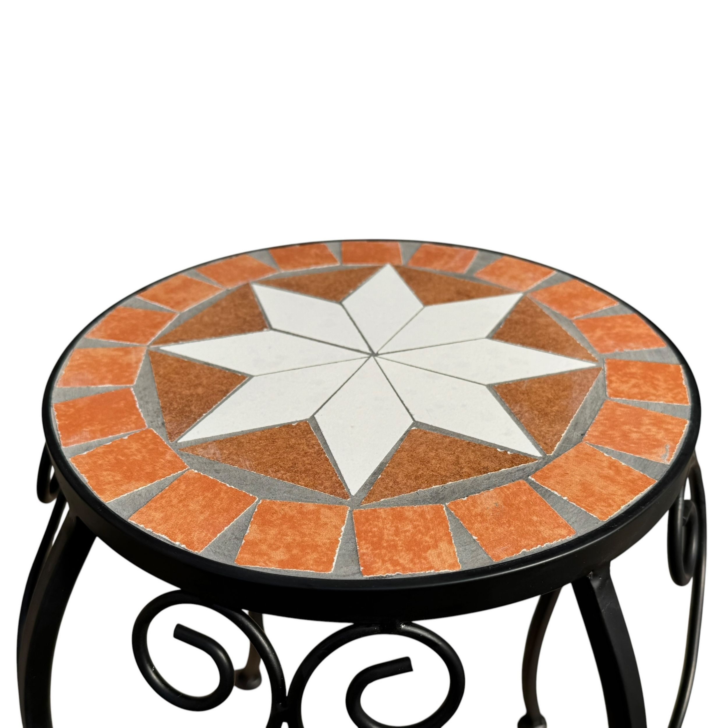 DanDiBo Blumenhocker Mosaik Rund 2er Set 20 und 27 cm Blumenständer 12014 Beistelltisch – Bild 4 von 5