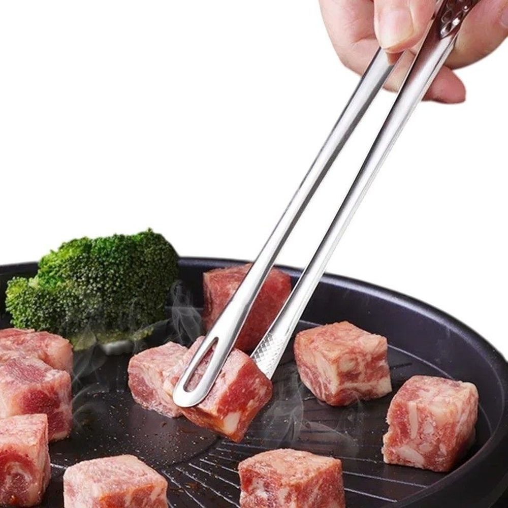 Grillzange Grillzange Edelstahl 30 cm rutschfest hitzebeständig BBQ DE.