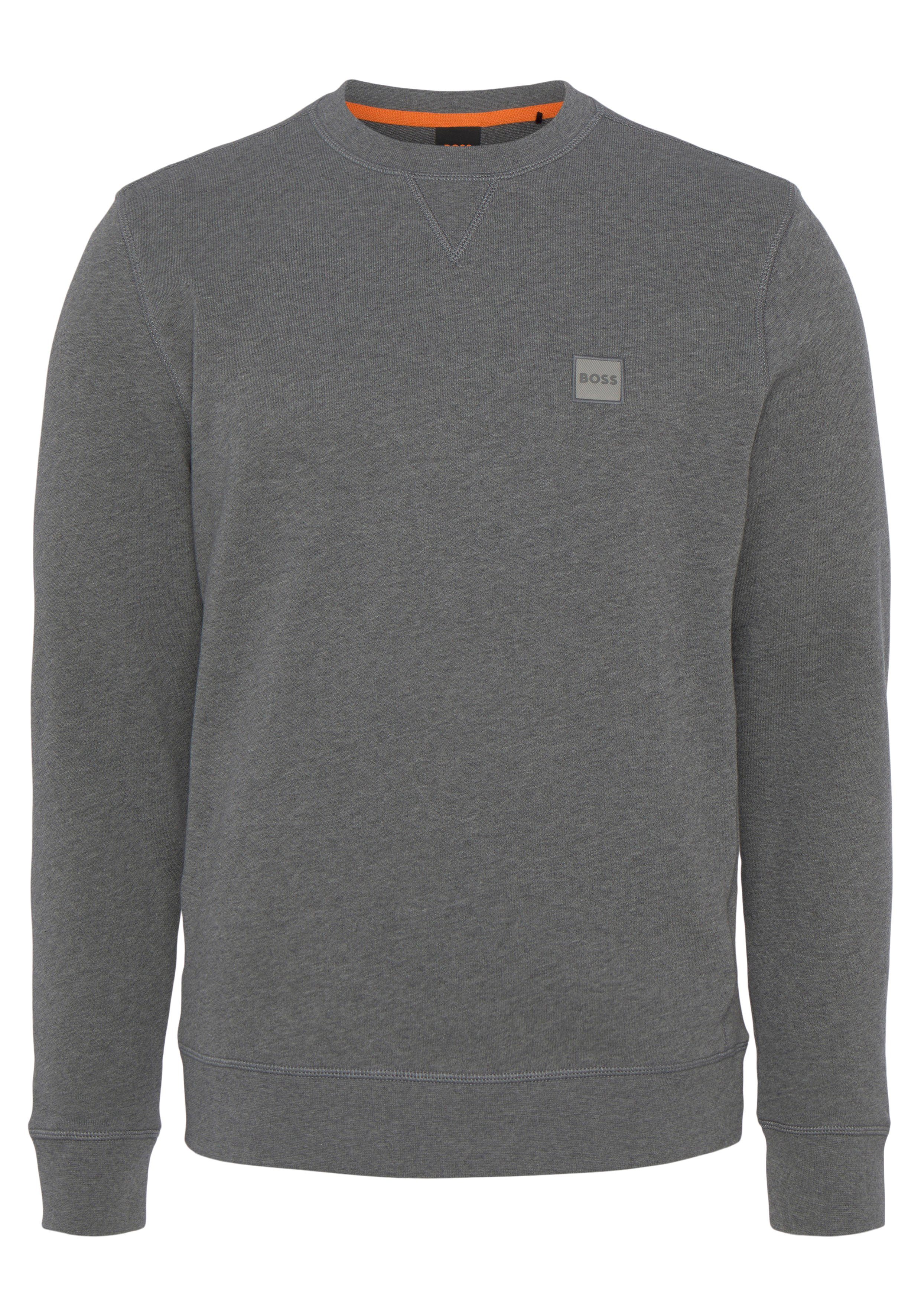BOSS ORANGE Sweatshirt Westart hoher Tragekomfort 051_Light/Pastel_Grey