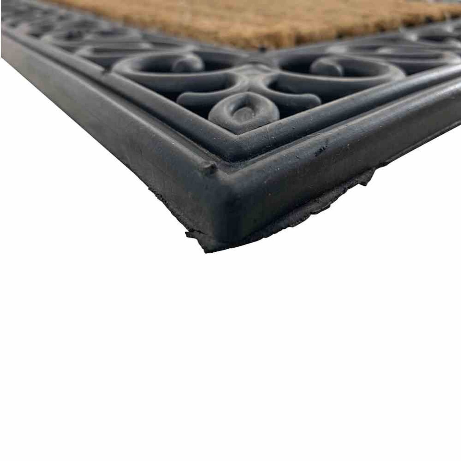 Siena Garden Fußmatte Gummimatte Impalla 45x75cm schwarz Schmutzfangmatte Türmatte Fußabtret