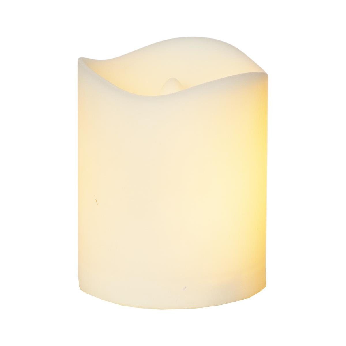 MARELIDA LED-Kerze LED Mini Kerze Grabkerze mit Feuereffekt mit Batterien H:7cm f. Außen
