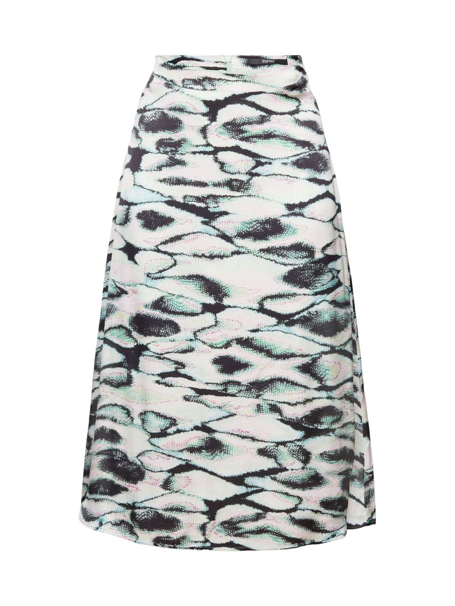 Esprit Collection Midirock Allover-Print Satinrock mit