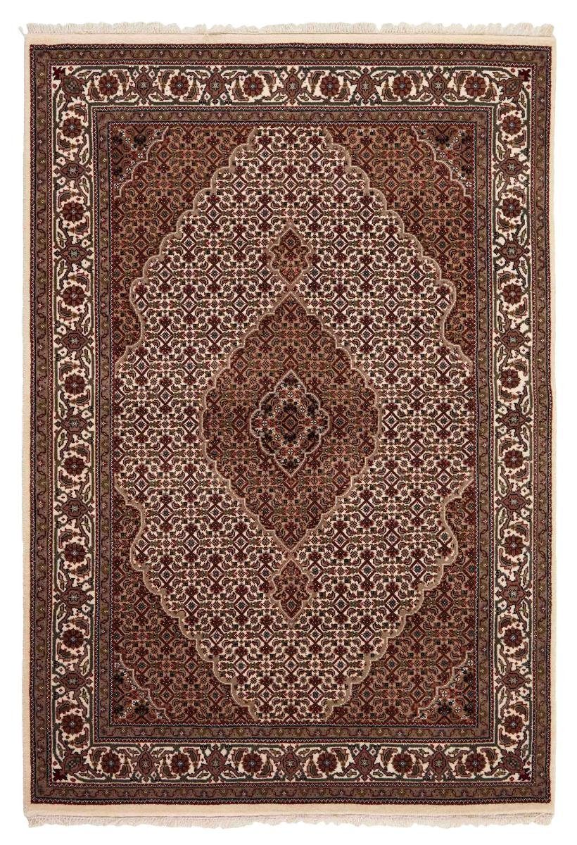 Orientteppich Indo Täbriz 144x211 Handgeknüpfter Orientteppich, Nain Trading, rechteckig, Höhe: 12 mm