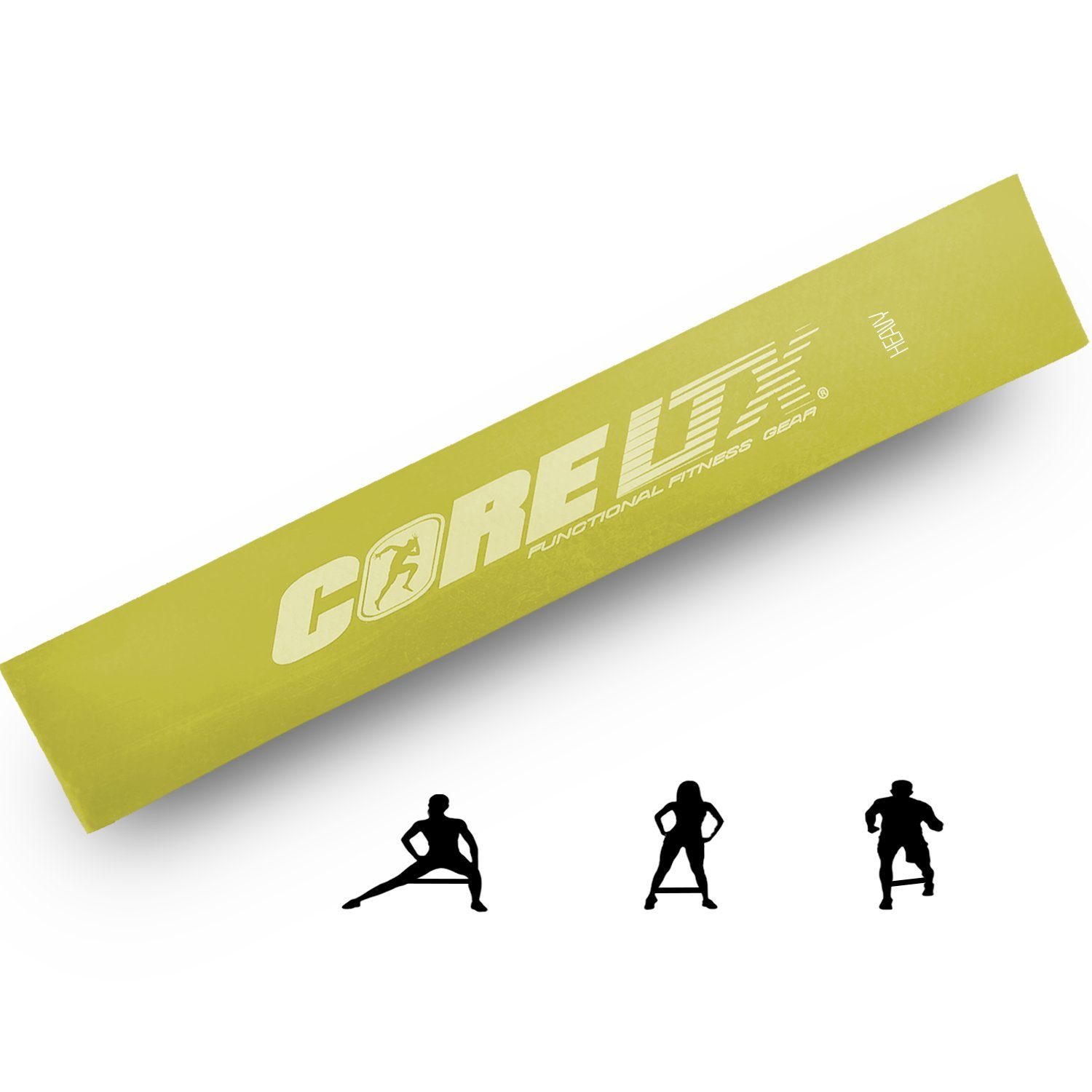 Sport Bänder CoreLTX - Functional Fitness Gear Trainingsband Profi Fitnessband - Miniband Gelb Das Mittlere 9-13kg - Widerstands