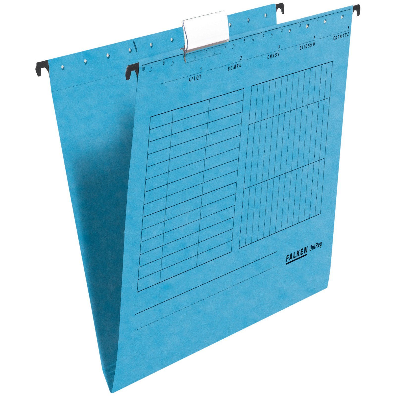 Falken Hängeordner, FALKEN Hängemappen DIN A4 seitlich offen Hängeregister 230g/m² Blau
