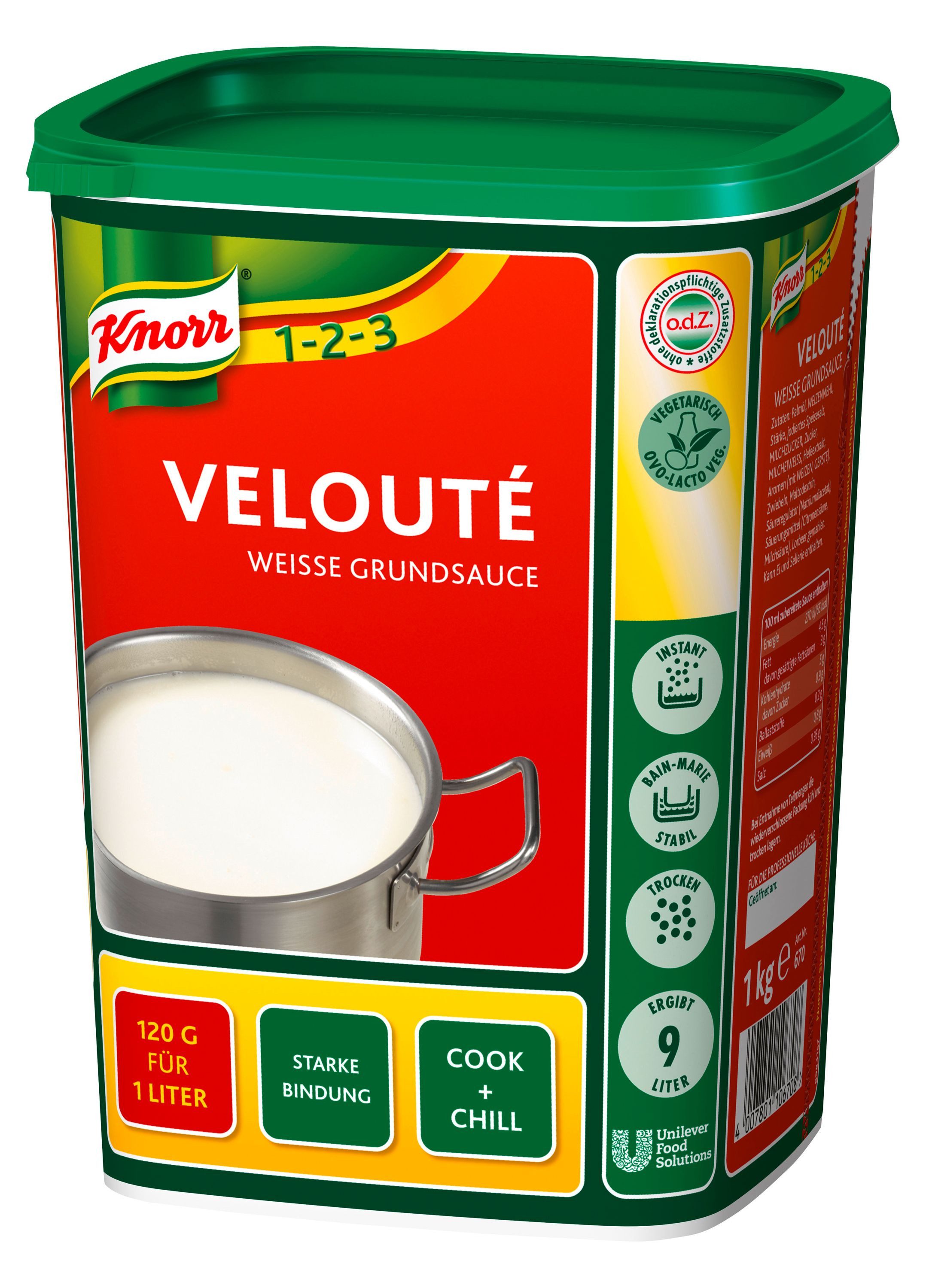 Knorr Saucen, Knorr Veloute Grundsauce weiss als Trockenmischung 1000g Packung