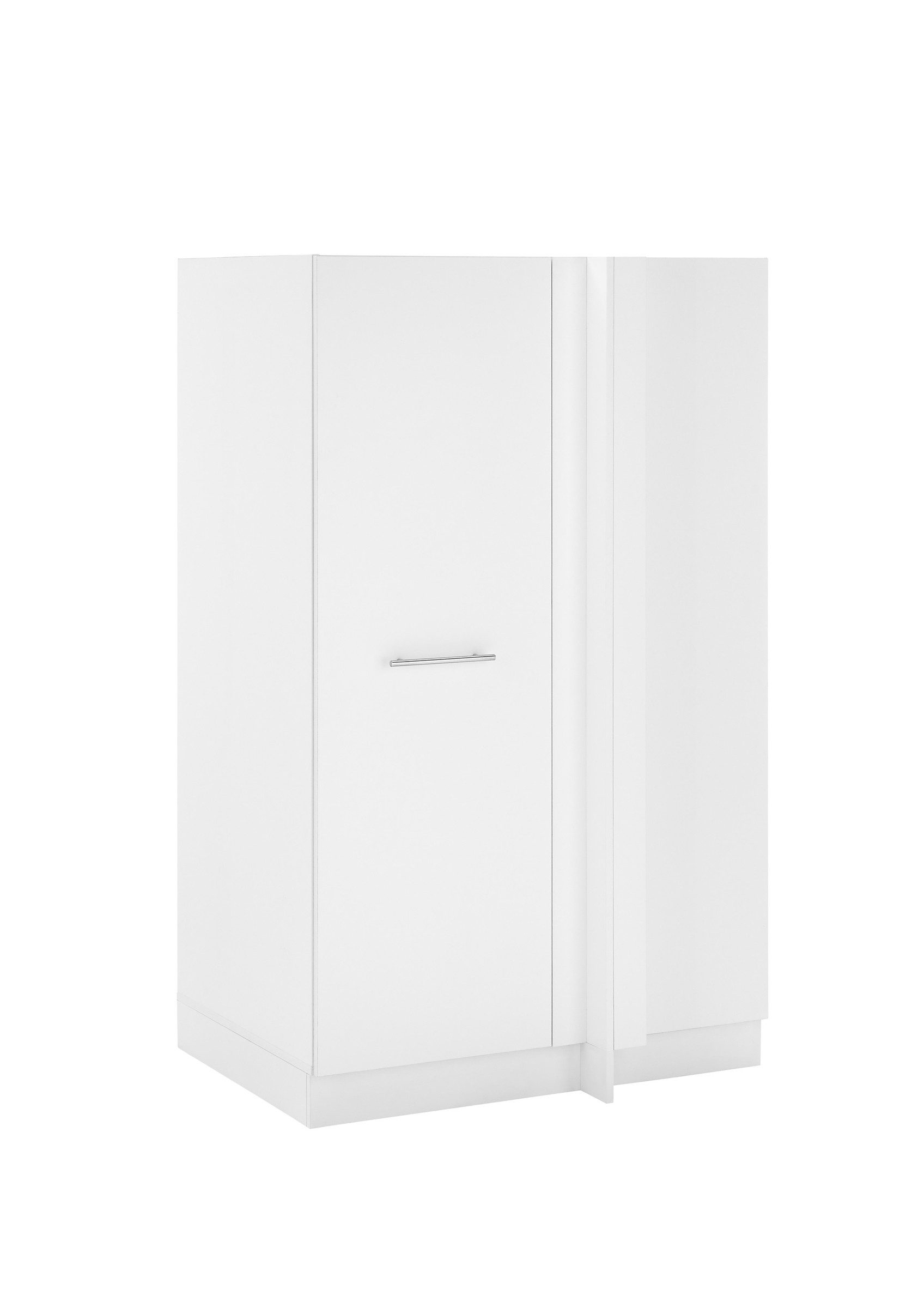 freiraum Eckschrank LAUNDREEZY in weiß, Holzwerkstoff - 100x162x68cm (BxHxT)