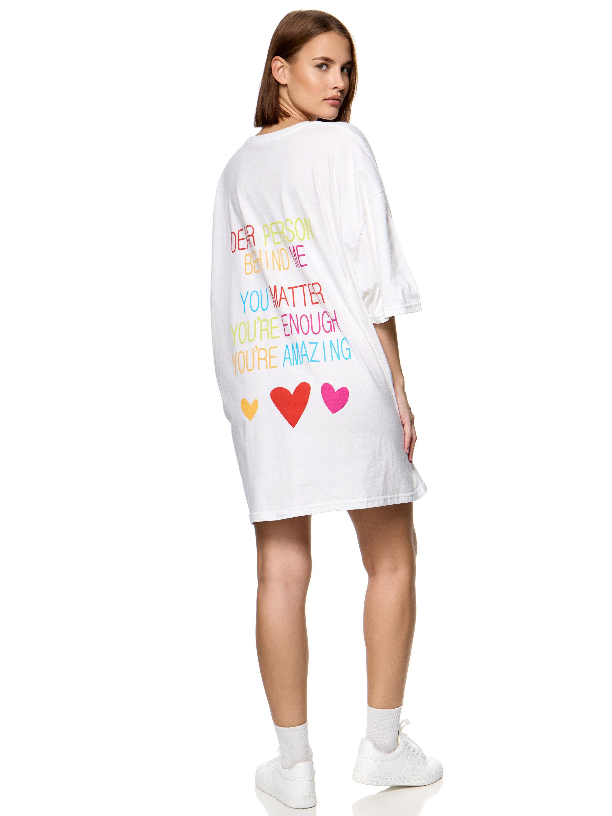 Worldclassca T-Shirt Worldclassca Oversized Print You Matter T-Shirt lang Tee