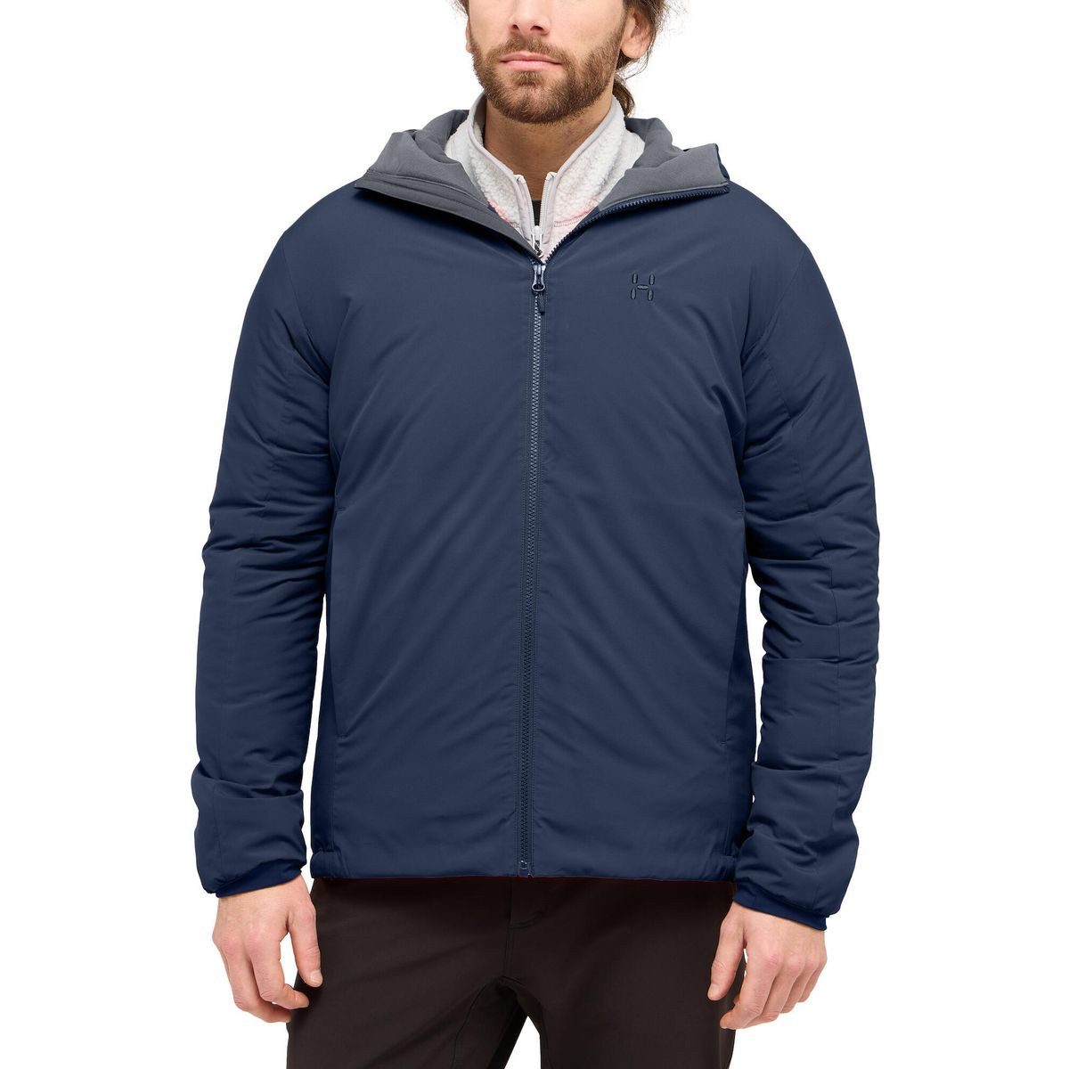 Haglöfs Sweatshirt Mimic Alert Hood Men Vielseitige Herrenjacke mit isolierender Füllung, ideal für