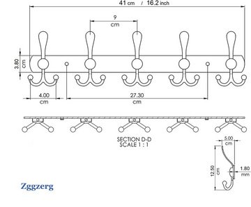 zggzerg Hutablage GlazieVault Garderobenhaken für Wand mit Edelstahl Garderobe (2-Pack)