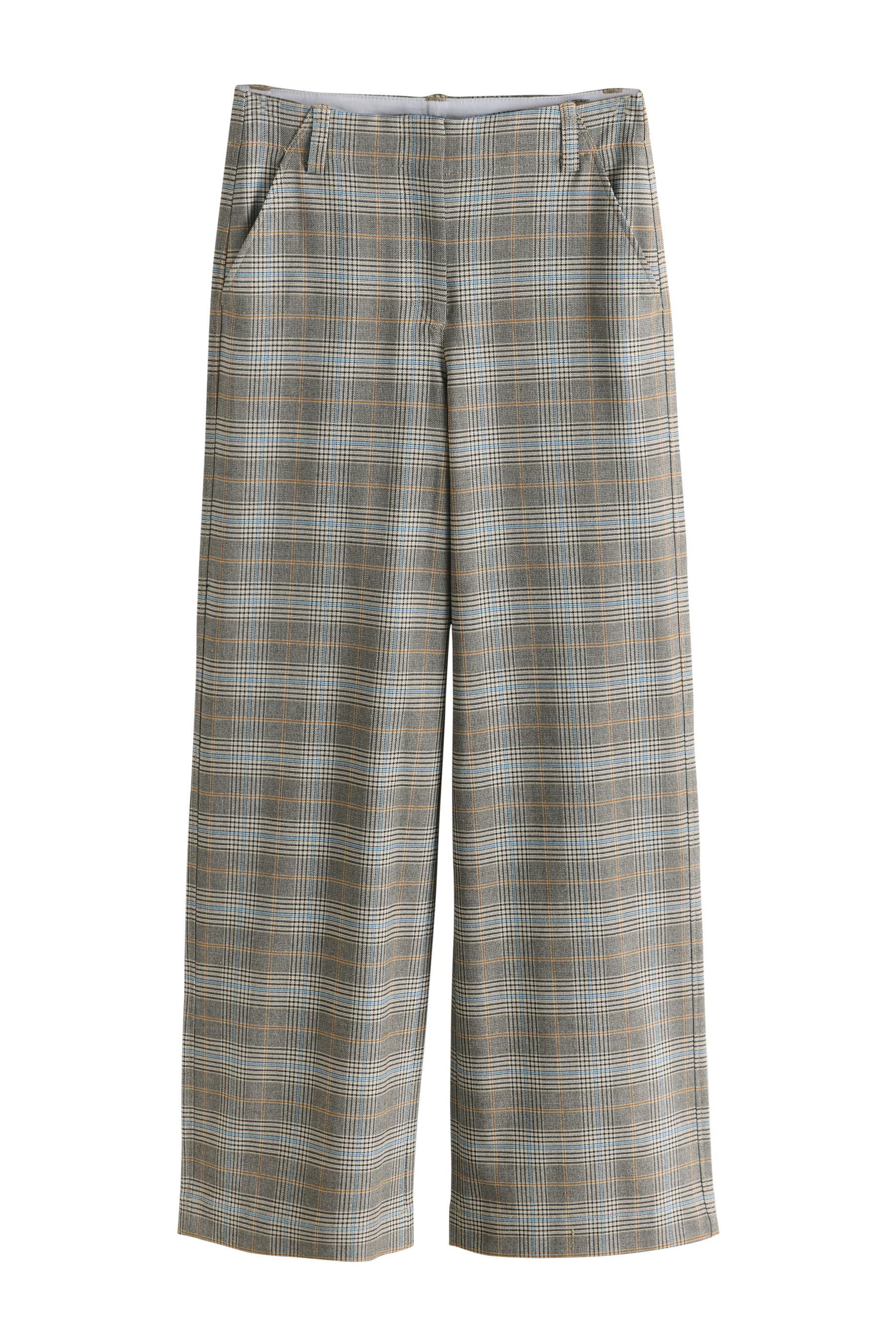 Next Palazzohose Elegante, karierte Hose mit weitem Bein (1-tlg)
