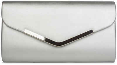 styleBREAKER Clutch (1-tlg), Clutch im Envelope Design mit Metall Zierleiste