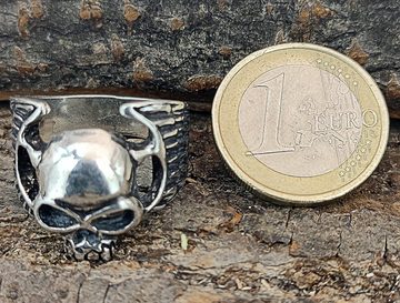 Kiss of Leather Silberring Ring Totenkopf, Gr. 54-74 (tk12) - Silber