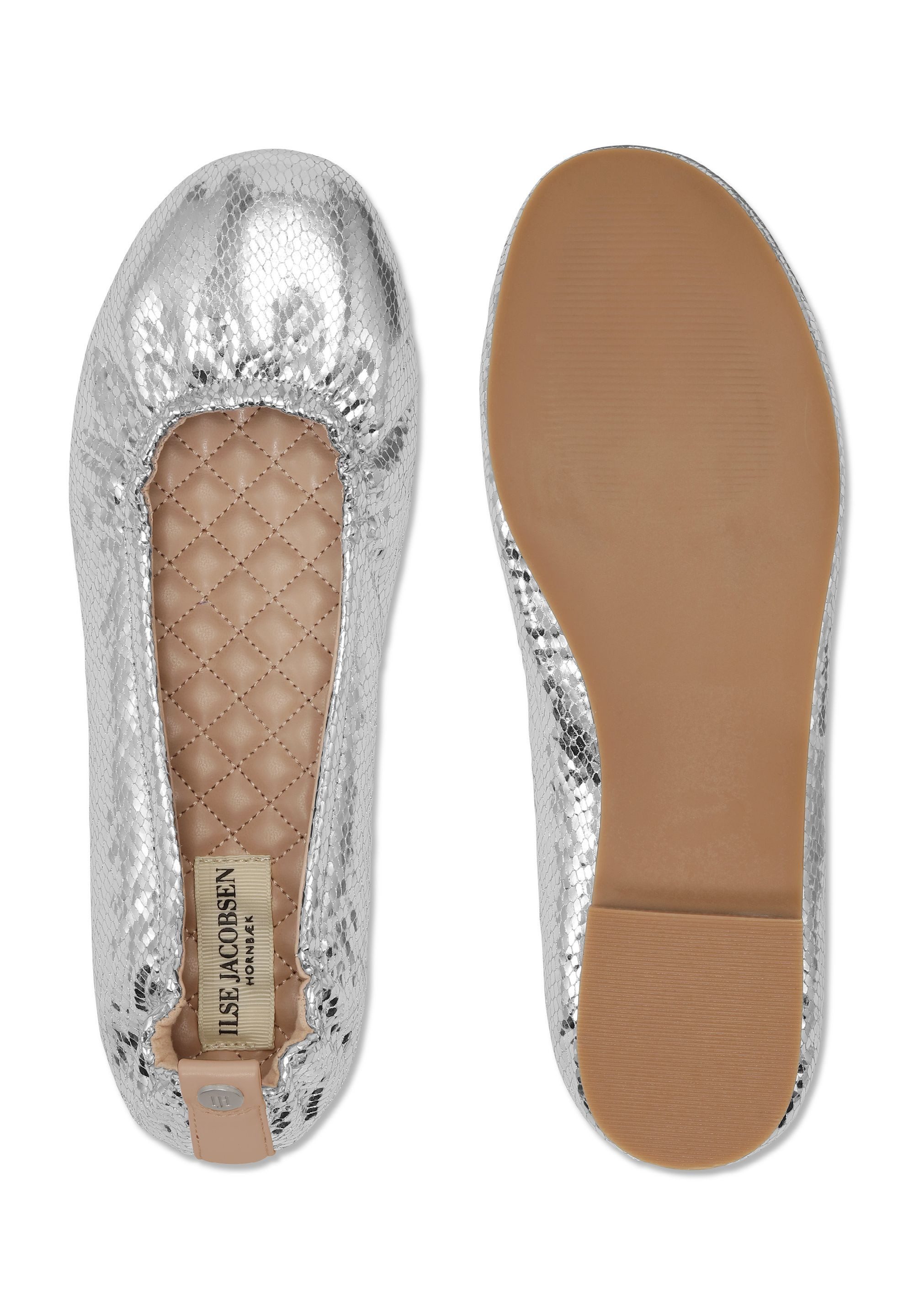 Ilse Jacobsen PANORA01 Ballerina Ballerina, flexibel, PU metallic, TPR-Sohle, modern, bequem