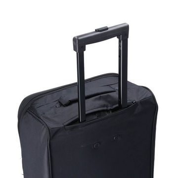 TheTrueC Koffer TheTrueC 4 Wheels Cabin Suitcase Stoff Two Faces 20" schwarz, 4 Rollen Rollen