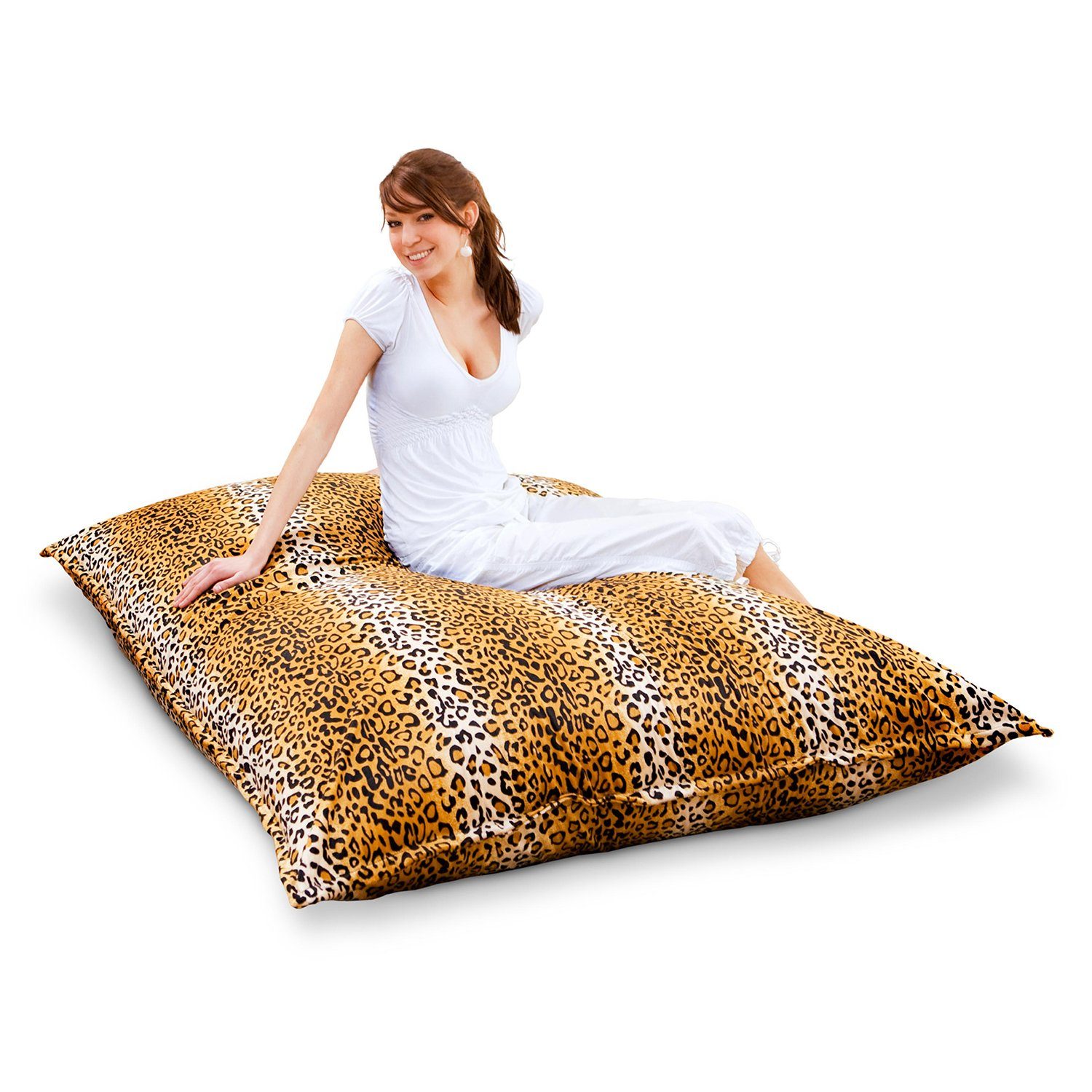 - 140cm), Riesen-Kissen EPS-Perlen Sitzsack Bean-Bag XXL Muster, x mit (Safari Sitzkissen Smoothy 180