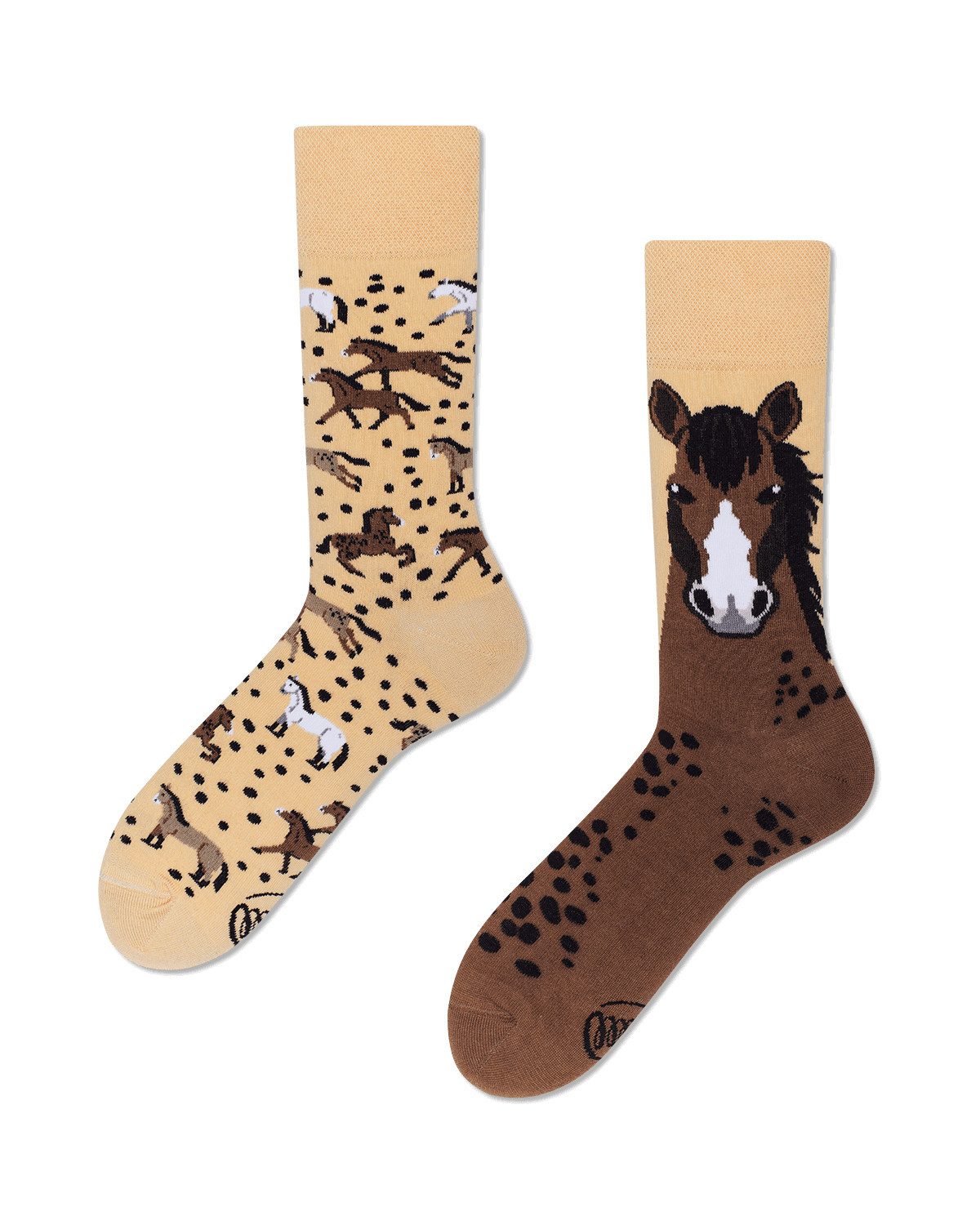 Many Mornings Freizeitsocken Many Mornings Носки Wild Horse (1 Paar, 1-Paar, 1 Paar) charmanter Dismatching-Stil