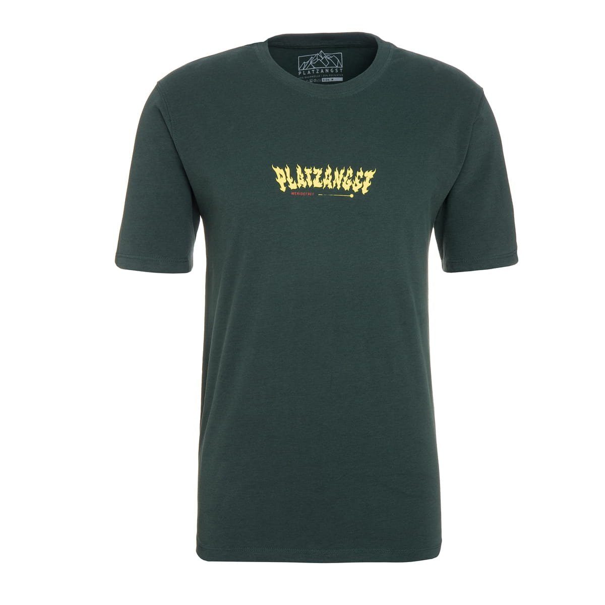 Platzangst T-Shirt T-Shirts Platzangst Flame T-Shirt - Grün S- (1-tlg)