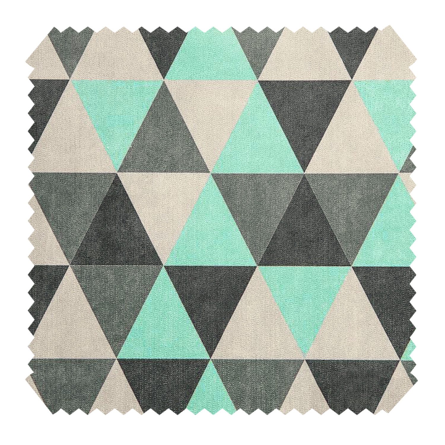 novely® Stoff ORMONT MERING - Samtiger Chenille-Stoff mit Dreieckmuster, Robust, Samtweich, Veloursartig, Meterware, 1lfm