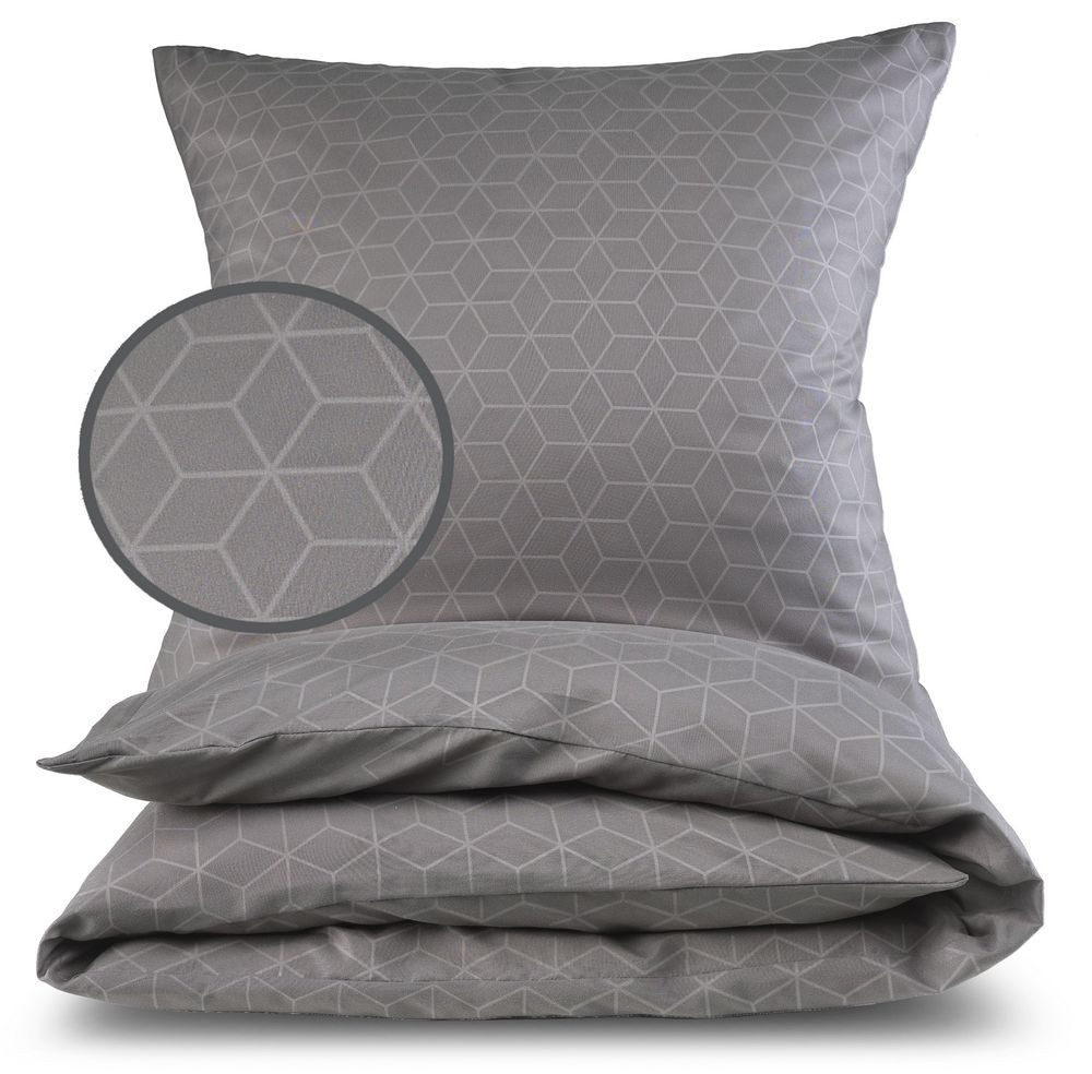 Malika Bettwäsche 2x 135x200 + 2x 80x80 cm atmungsaktiver Bettbezug, Präge günstig online kaufen