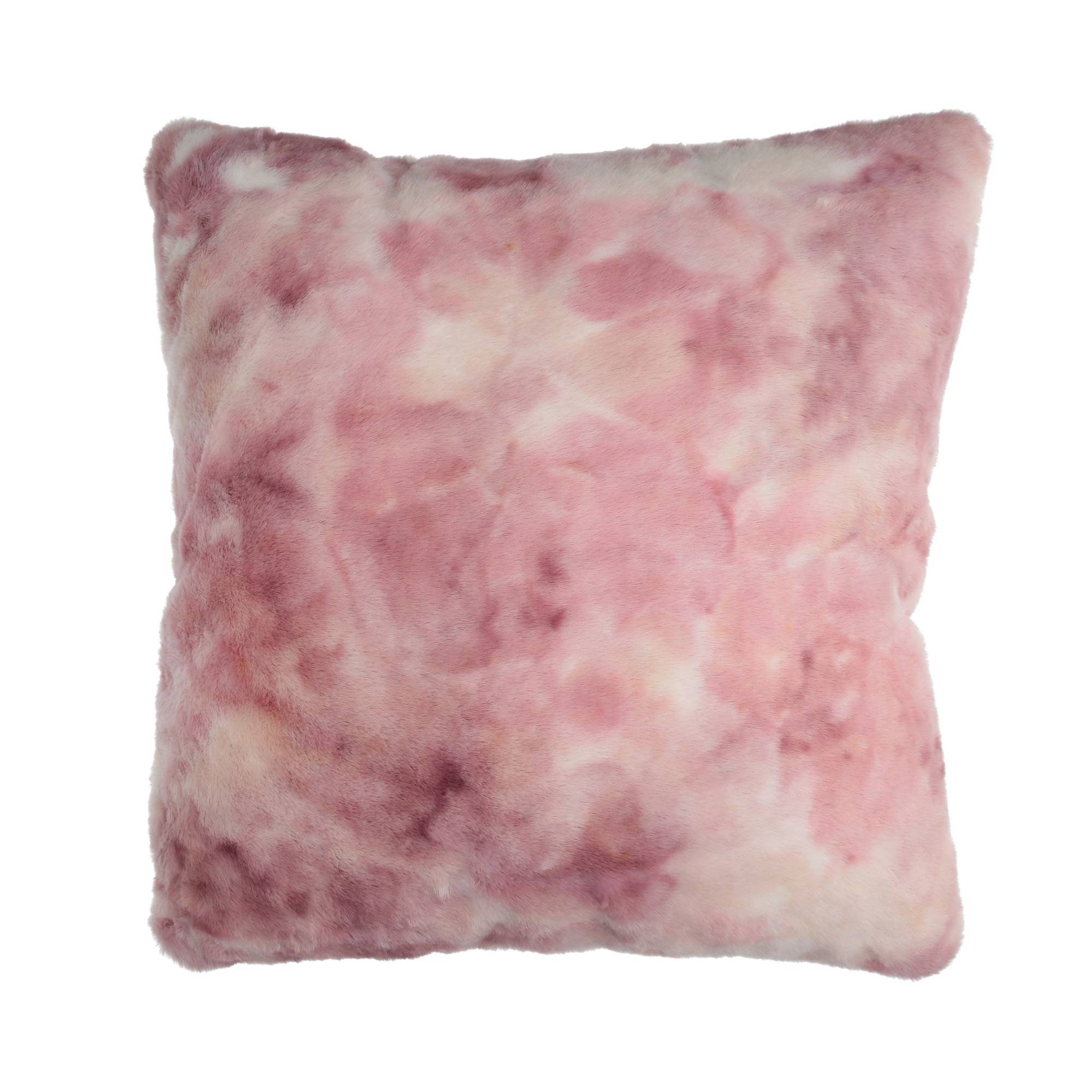 GMD Living Dekokissen RUMBA, flauschiges Dekokissen in Felloptik, 45 x 45 cm pink (rosa)