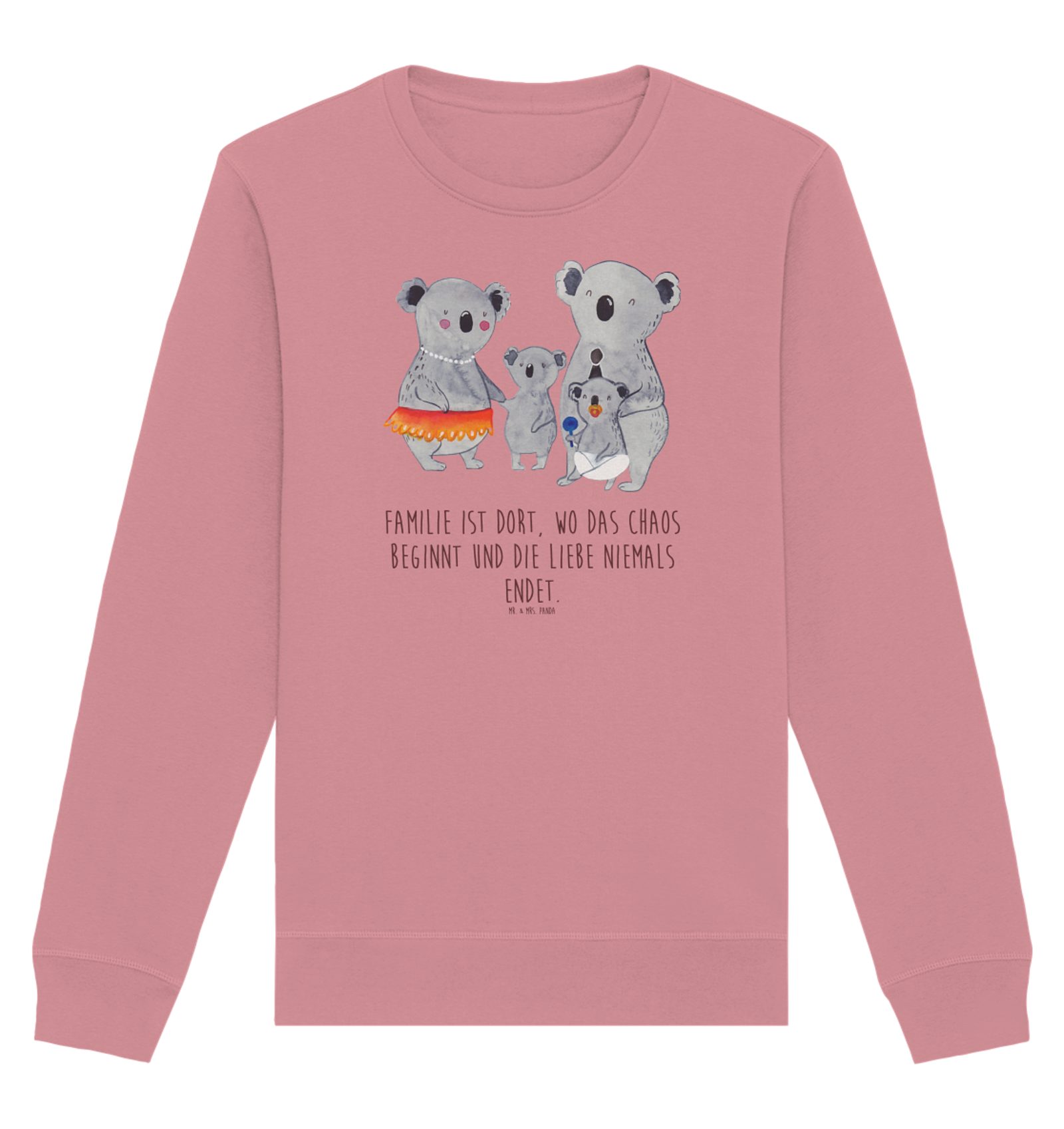 Longpullover Koala Familie Größe XXL - Canyon Pink - Geschenk, Sweatshirt, Geschwi