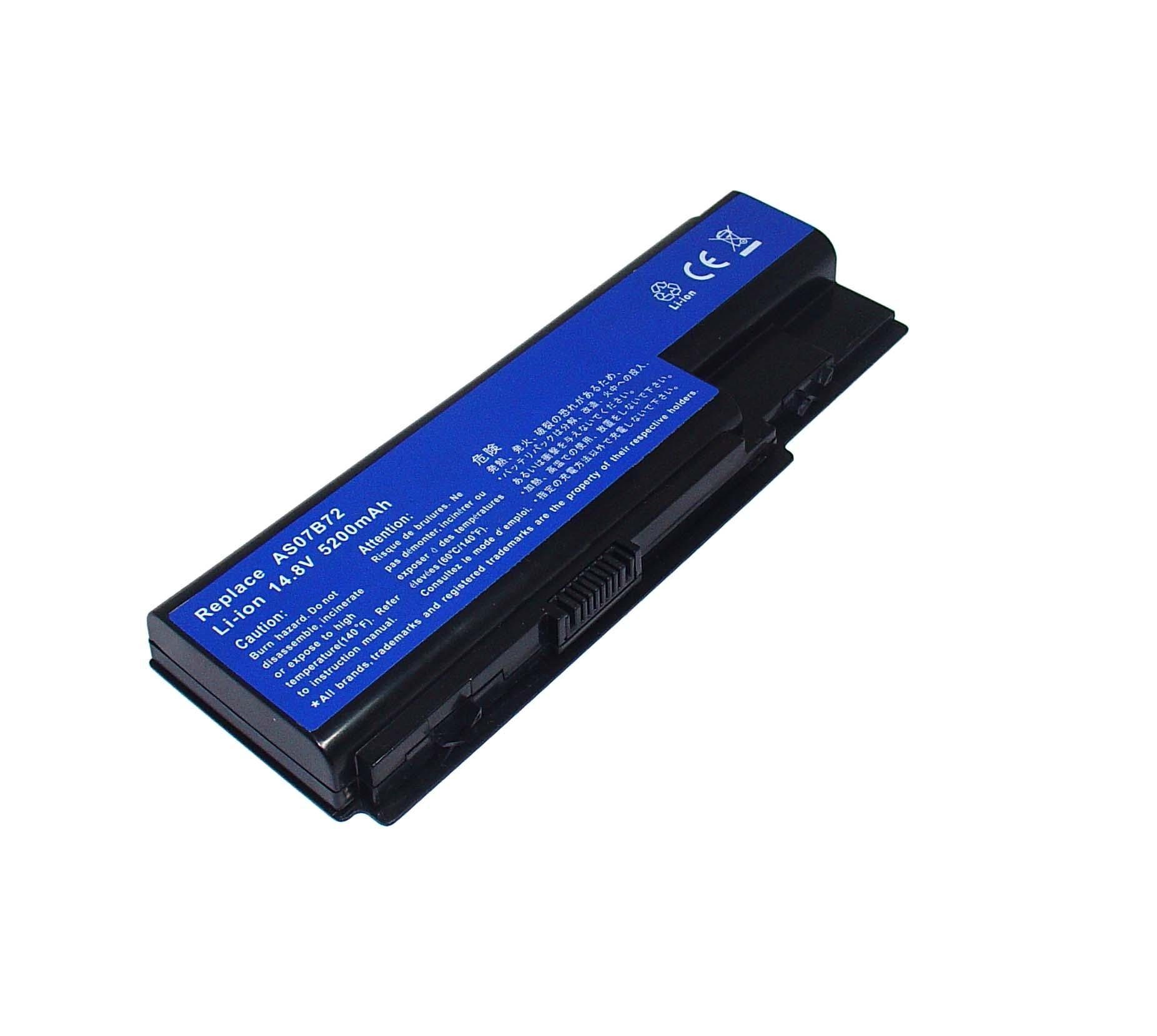 PowerSmart NAC028.815 Laptop-Akku Ersatz für ACER AK.008BT.055, AS07B32, AS07B42, AS07B52, AS07B72, B053R012-9002, BT.00603.033 Li-Ion 5200 mAh (14,8 V)