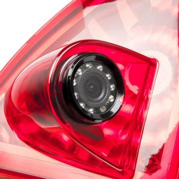CARMATRIX CM-642 Rückfahrkamera (Rückfahrkamera mit dritte Bremsleuchte für Nissan-NV400, Opel Movano 2010-2016, Renault Master inkl.15m Kabel)