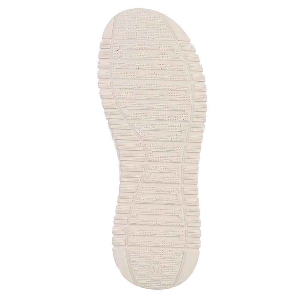 Ital-Design Damen Sandalette mit Keilsohle und Strickoptik Riemchensandalette (91849512) Keilabsatz/Wedge Keilsandaletten in Apricot