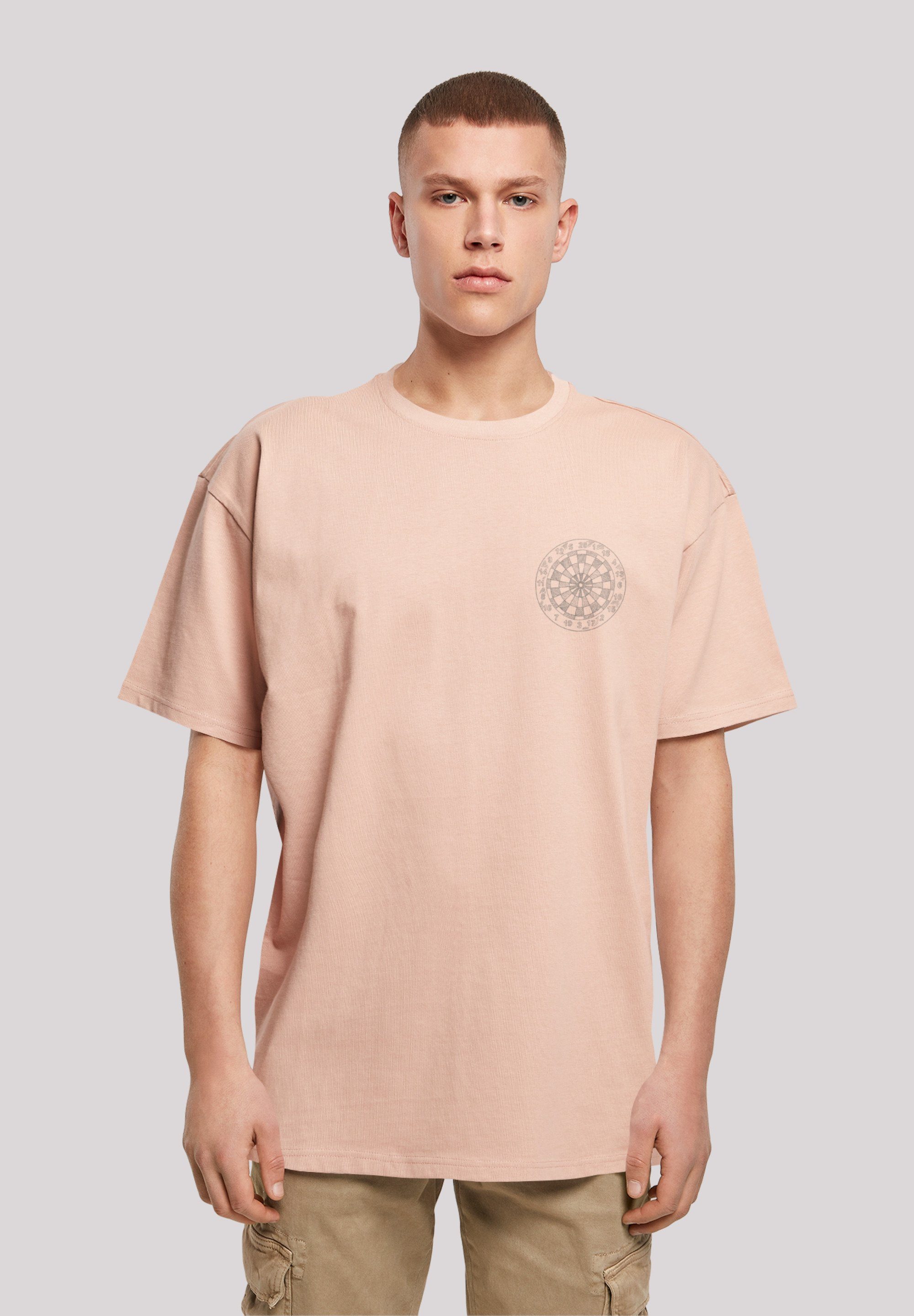 F4NT4STIC T-Shirt Darts Board Dartscheibe Print amber | T-Shirts