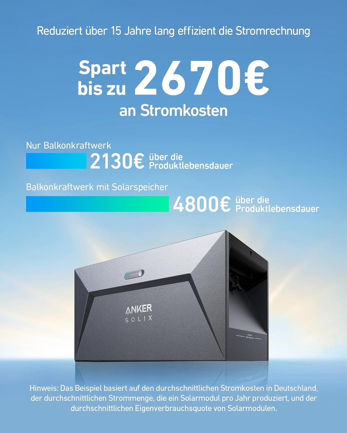 Thumbnail - Anker Solaranlage Anker SOLIX Solarbank E1600, Solarspeicher für Balkonkraftwerk, (mit integr. 0W Schalter), Kompatibel ...