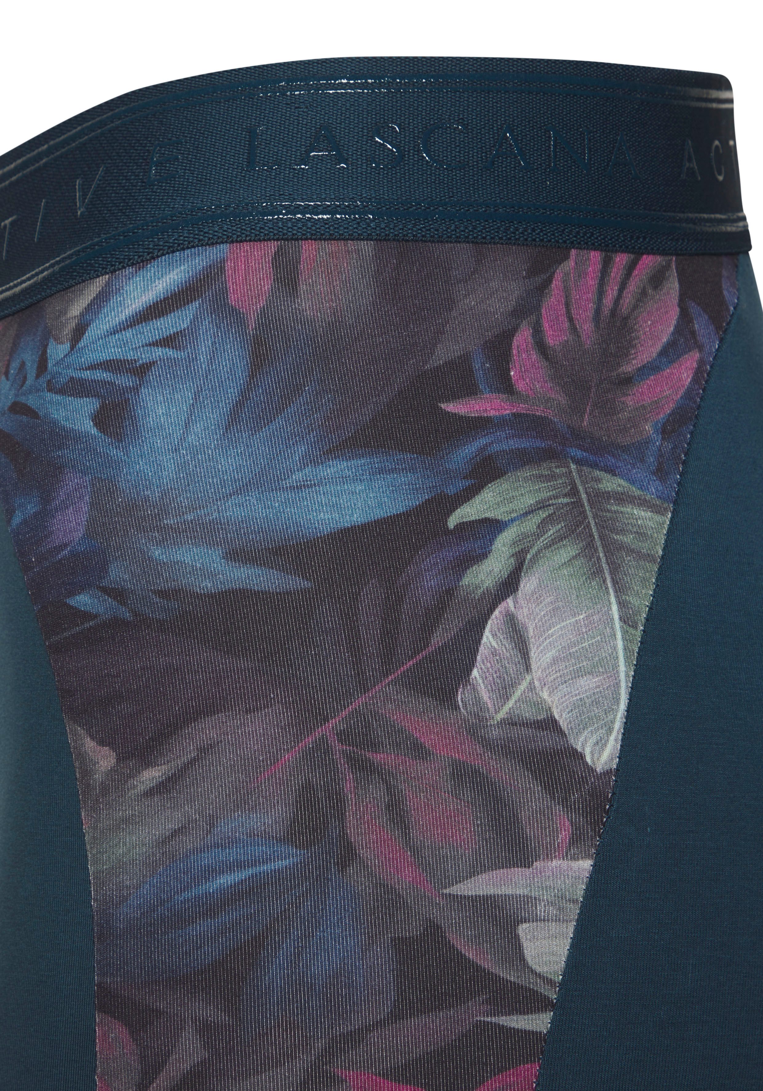 LASCANA ACTIVE Shorts mit floralen Einsätzen