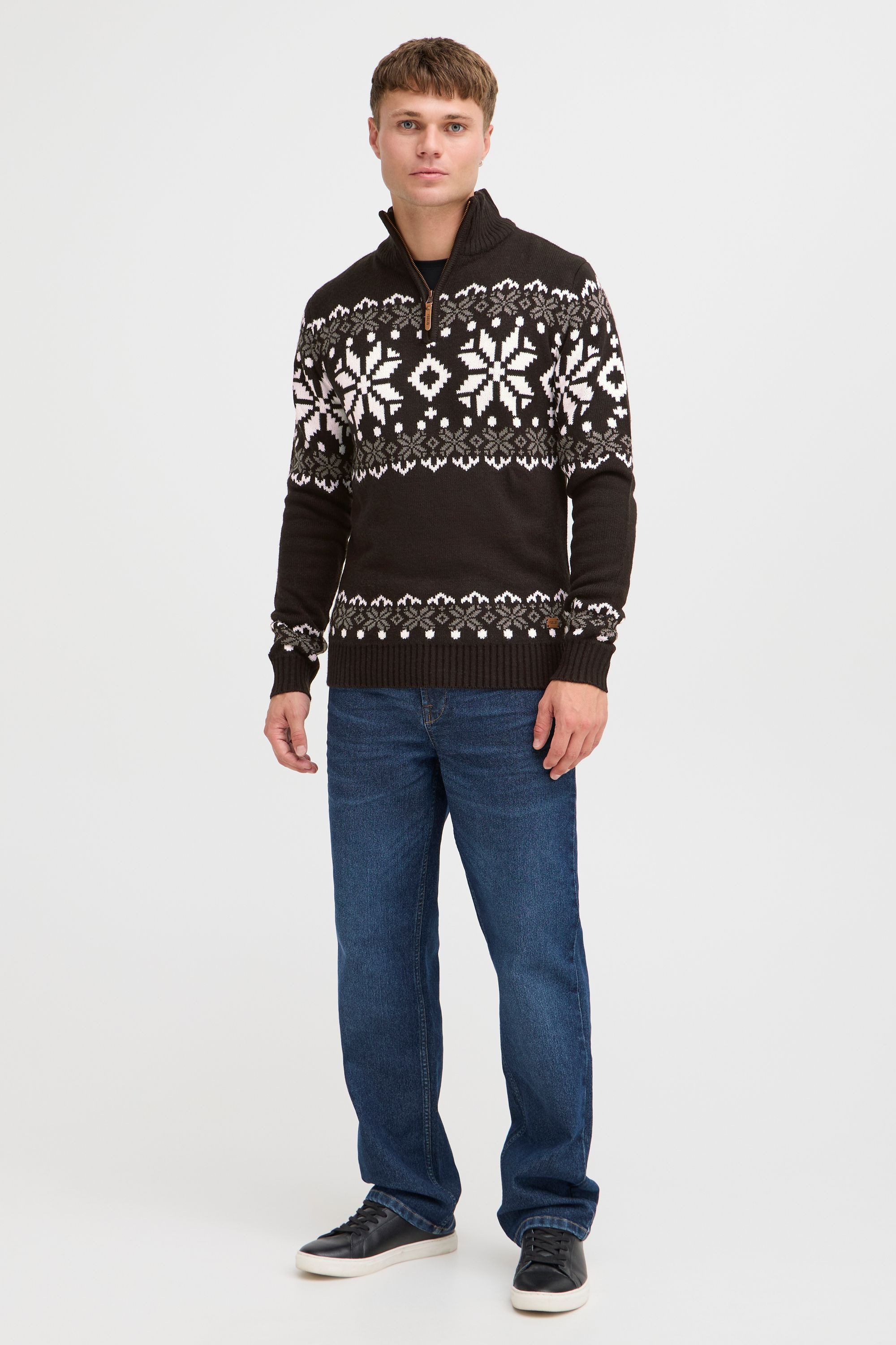 !Solid Troyer SDNorwin Strickpulli mit Norweger Strickmuster