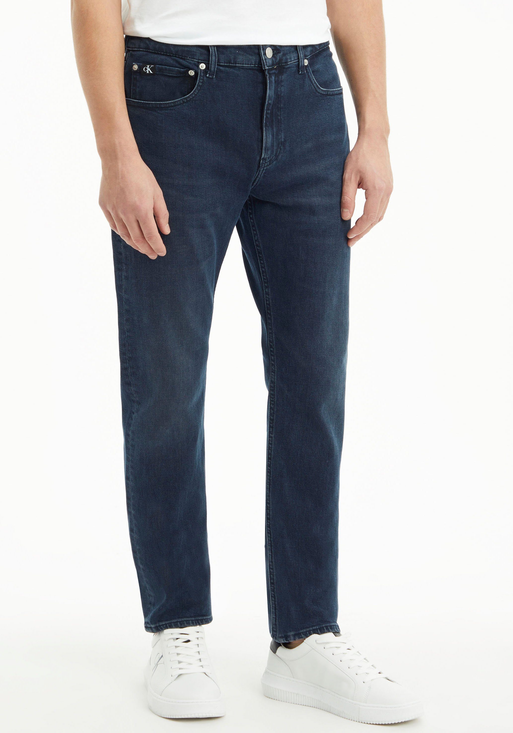 Calvin Klein Jeans Tapered-fit-Jeans Slim Taper darkblue