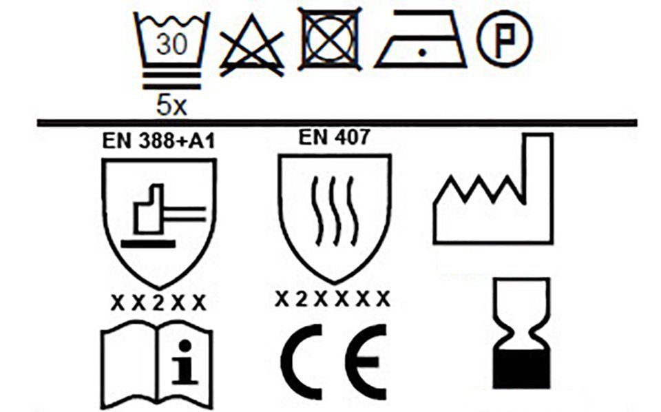 Delindo Lifestyle Topfhandschuhe Ofenhandschuhe, Topflappen, (4er Sparset, 4-tlg., bestehend aus 2x Ofenhandschuh + 2x Topflappen), Hitzebeständig bis 250 °C fü – Bild 4 von 5