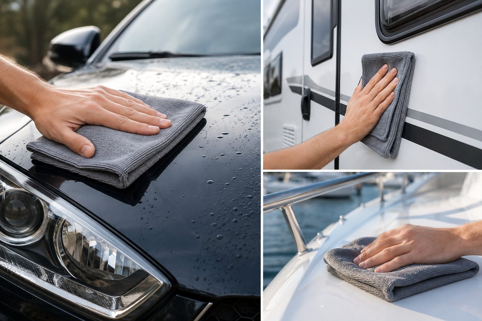 ivb Bröcker IVB Premium Mikrofasertücher 5er grau – Auto, Wohnmobil, Boot Auto-Reinigungsmittel (Spar-Set, [5-St. 5 er Pack Speziell für Auto, Wohnmobil & Caravan; Fusselfrei und streifenarm)